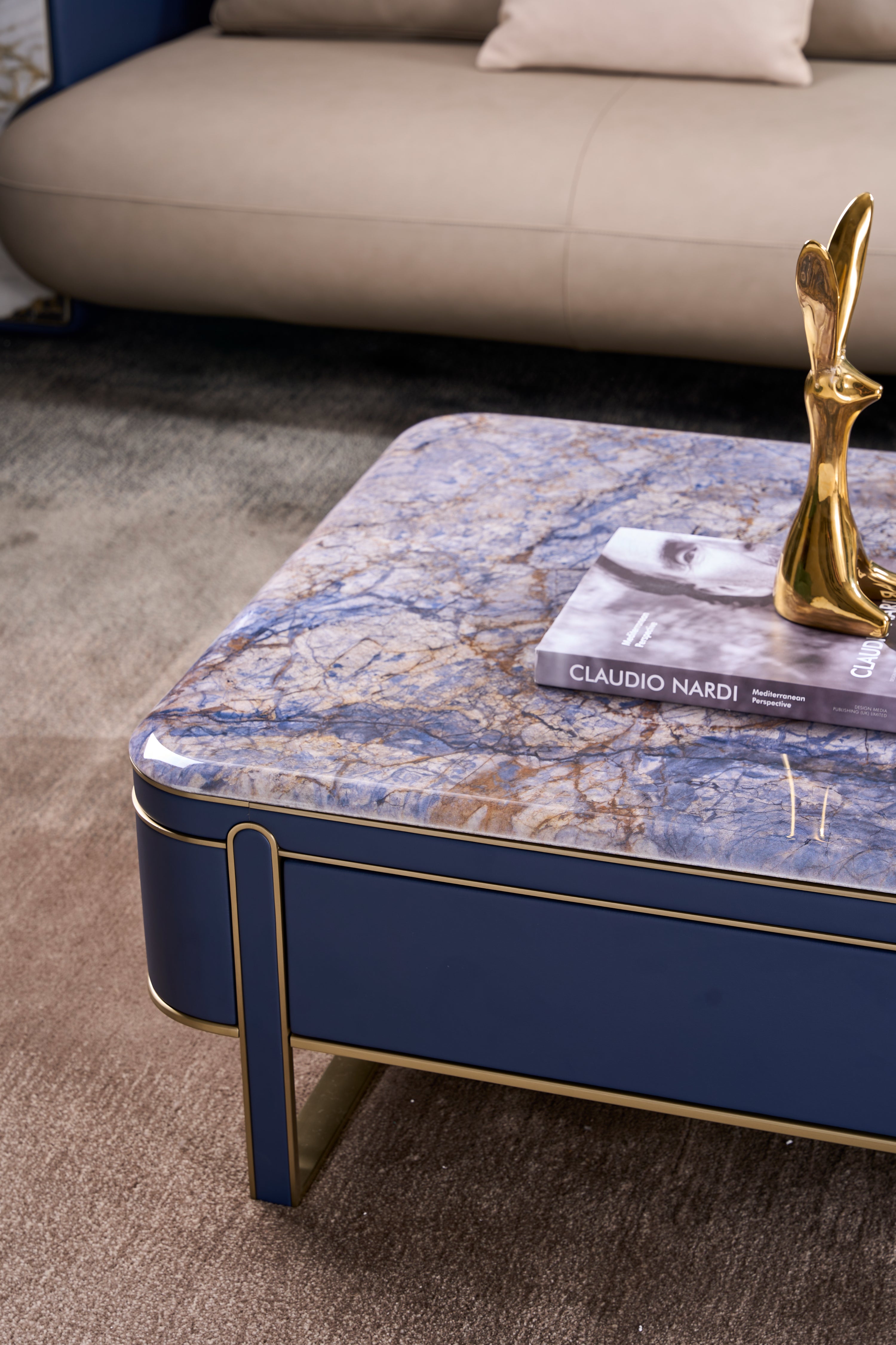 Modern Fashion Square Luxury Stone DC3-057-1 Tea Table