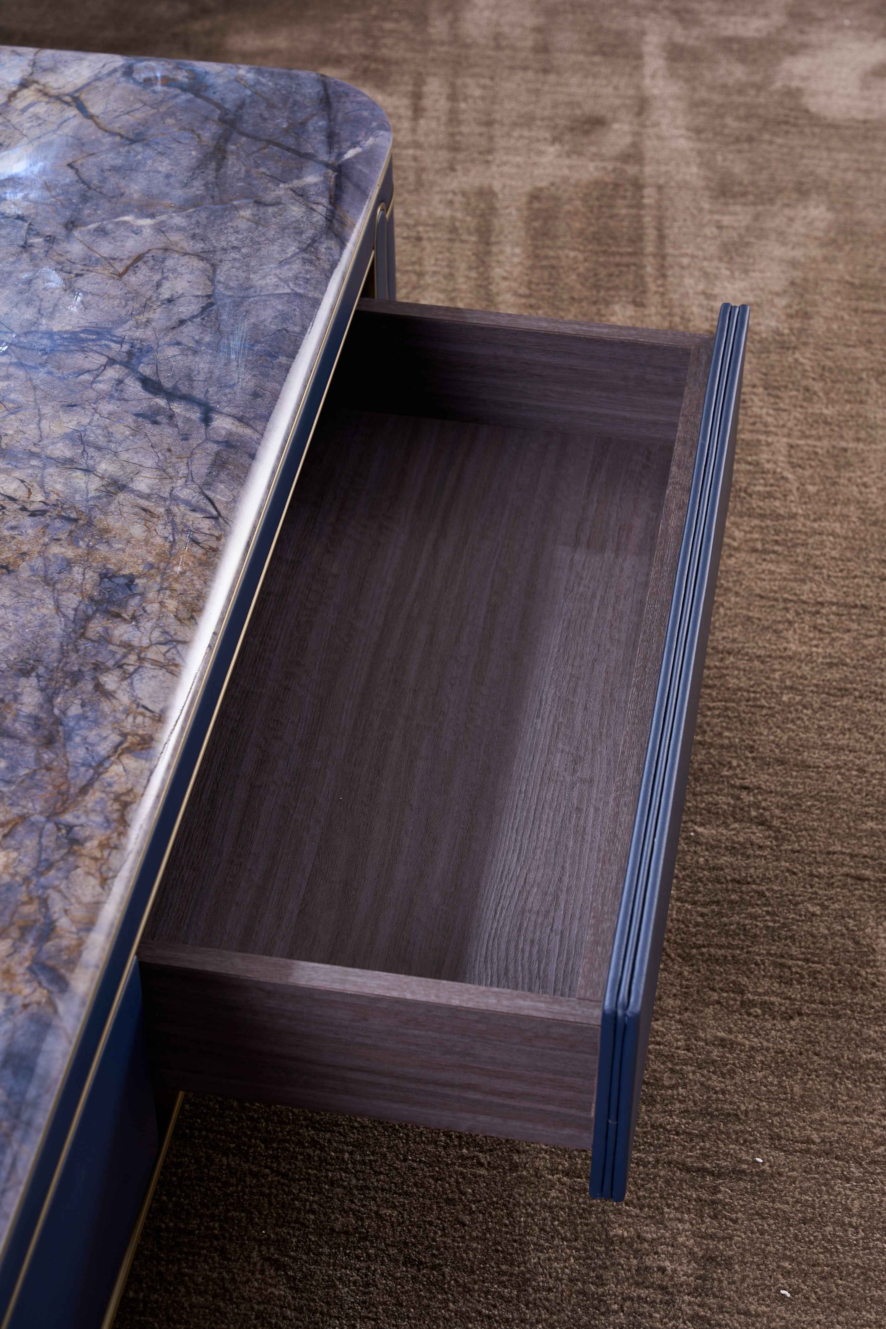 Modern Fashion Square Luxury Stone DC3-057-1 Tea Table