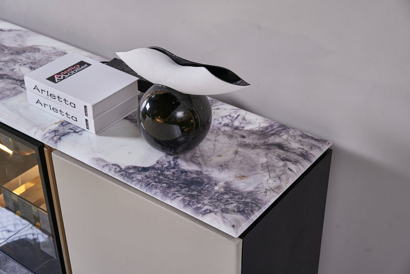 Italian Minimalist Marble DH-060-2 Floor Cabinet