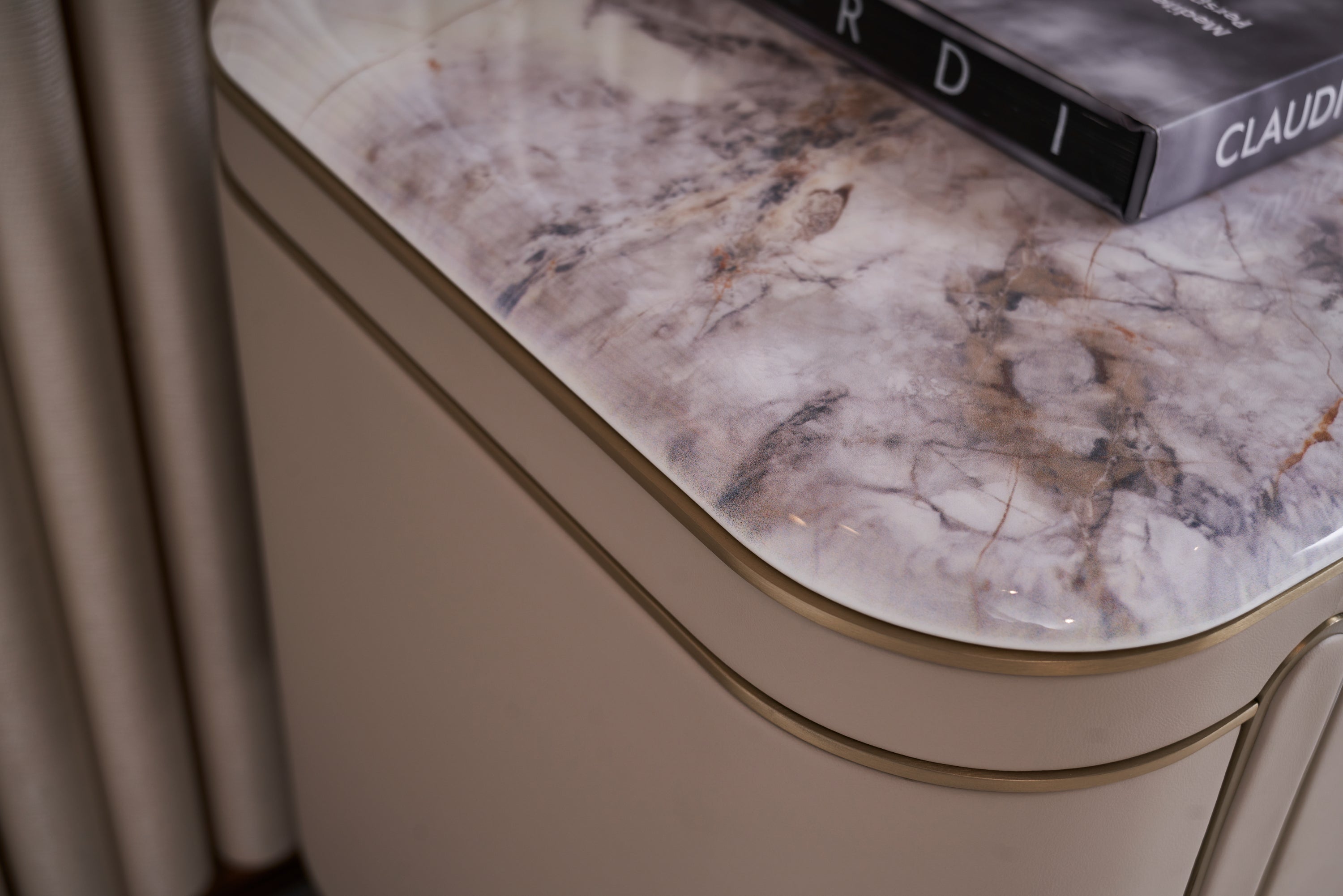 Light Luxury Leather Marble DH3-057-1  Floor Cabinet DD