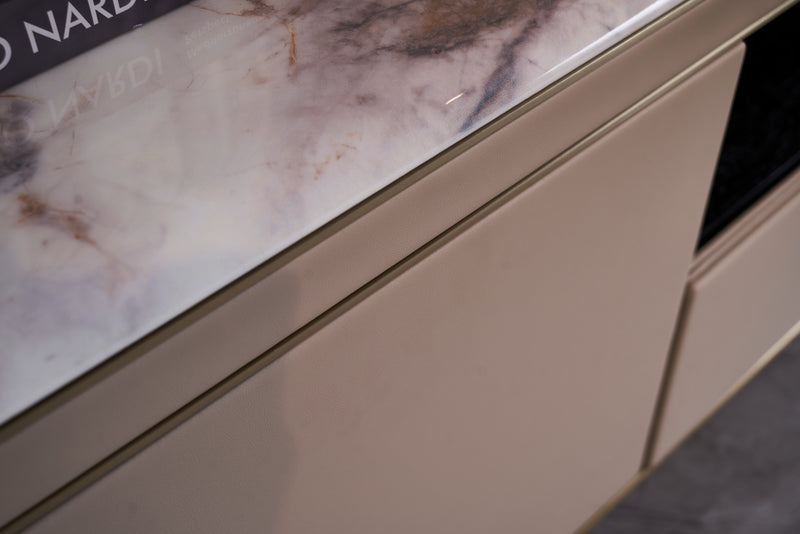 Light Luxury Leather Marble DH3-057-1  Floor Cabinet
