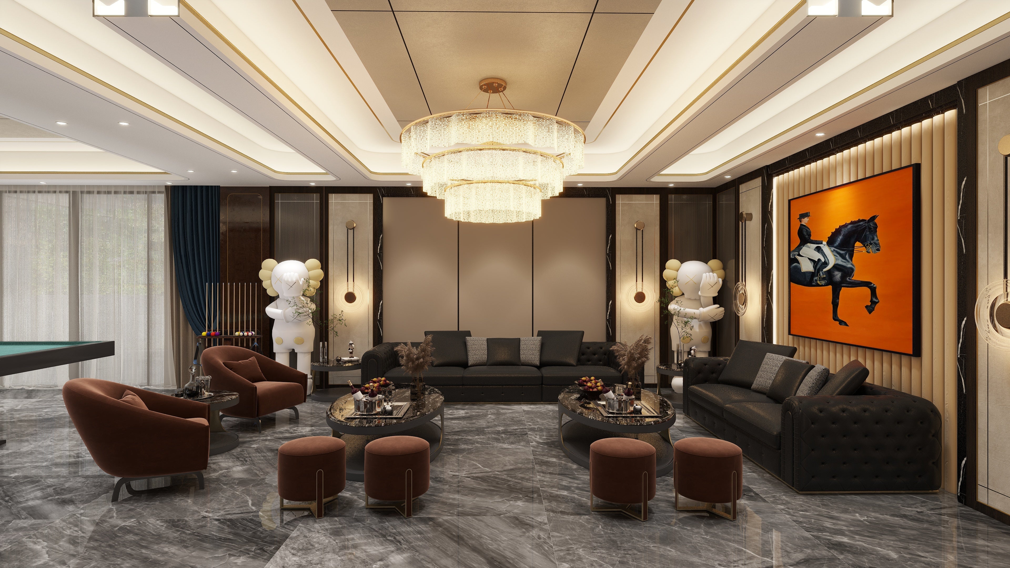 DJ2-071  Four-seater sofa   Sectional sofa Soft and comfortable, stain resistant - Chiuchiufurniture