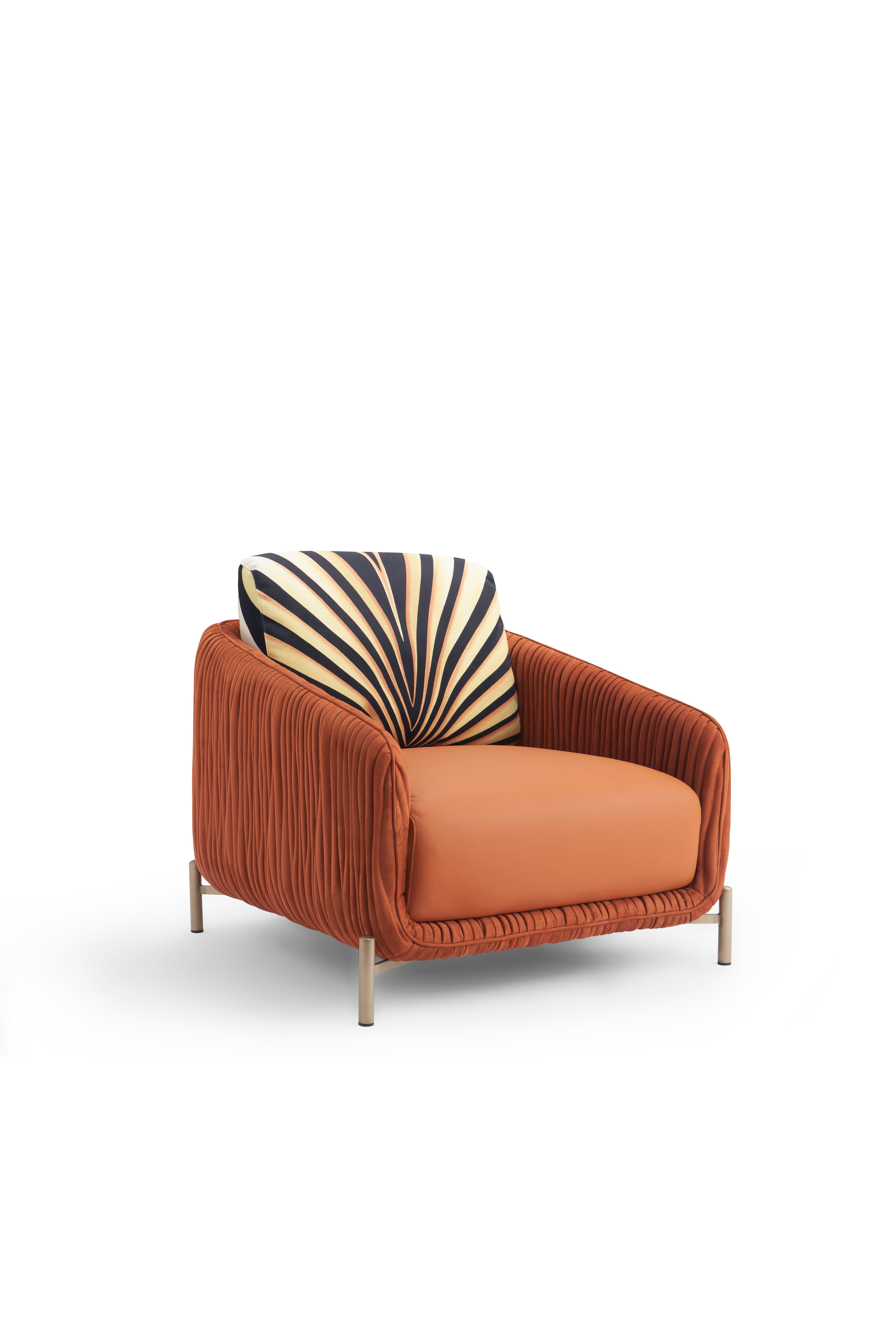 Modern minimalist crease Craft Wild sofa with suede soft wrap tigercloth pillow DJ5-058 Sofa