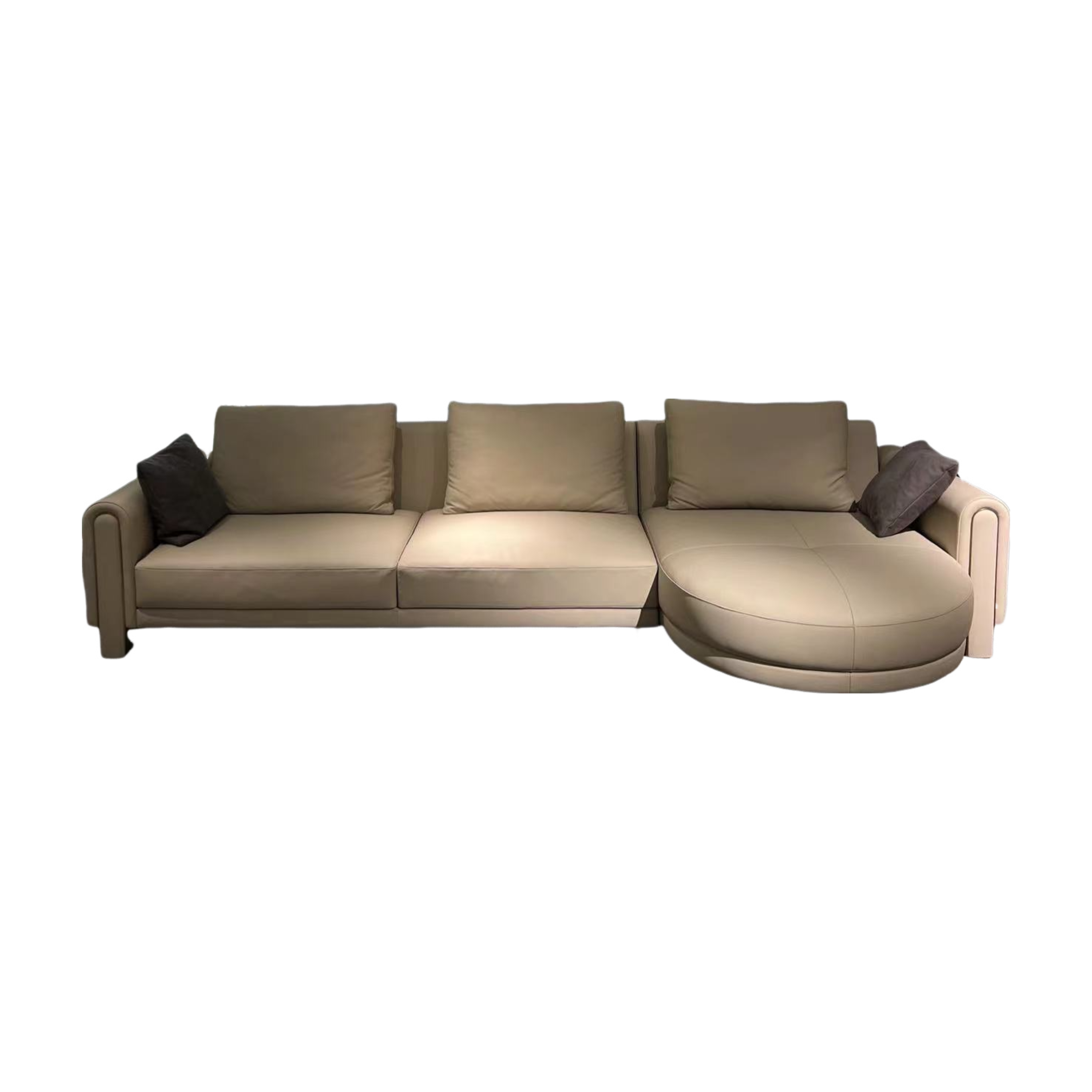 Italian minimalist FA93 leather sofa DJ5-061 sofa