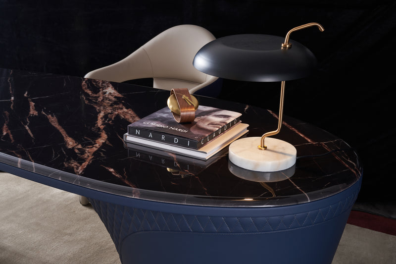 Light Luxury Modern Marble DS3-053-1 Shaped Desk