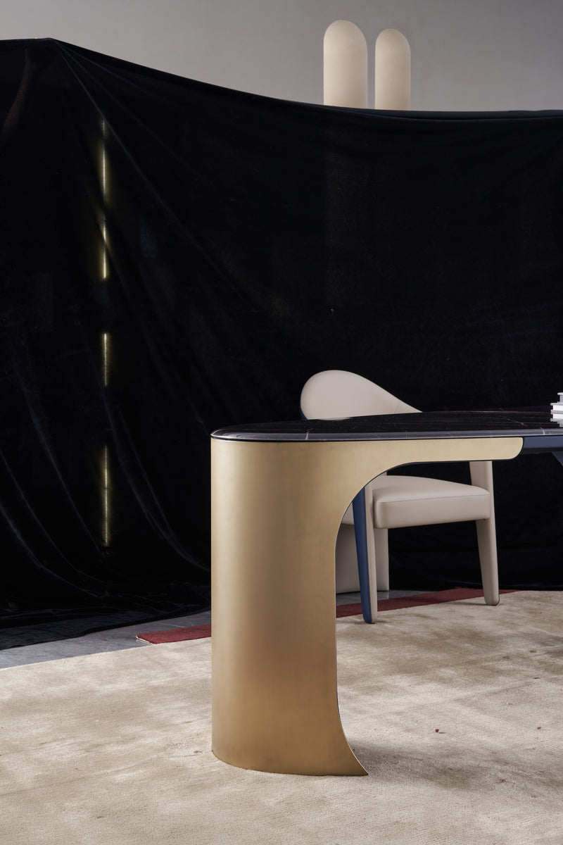 Light Luxury Modern Marble DS3-053-1 Shaped Desk