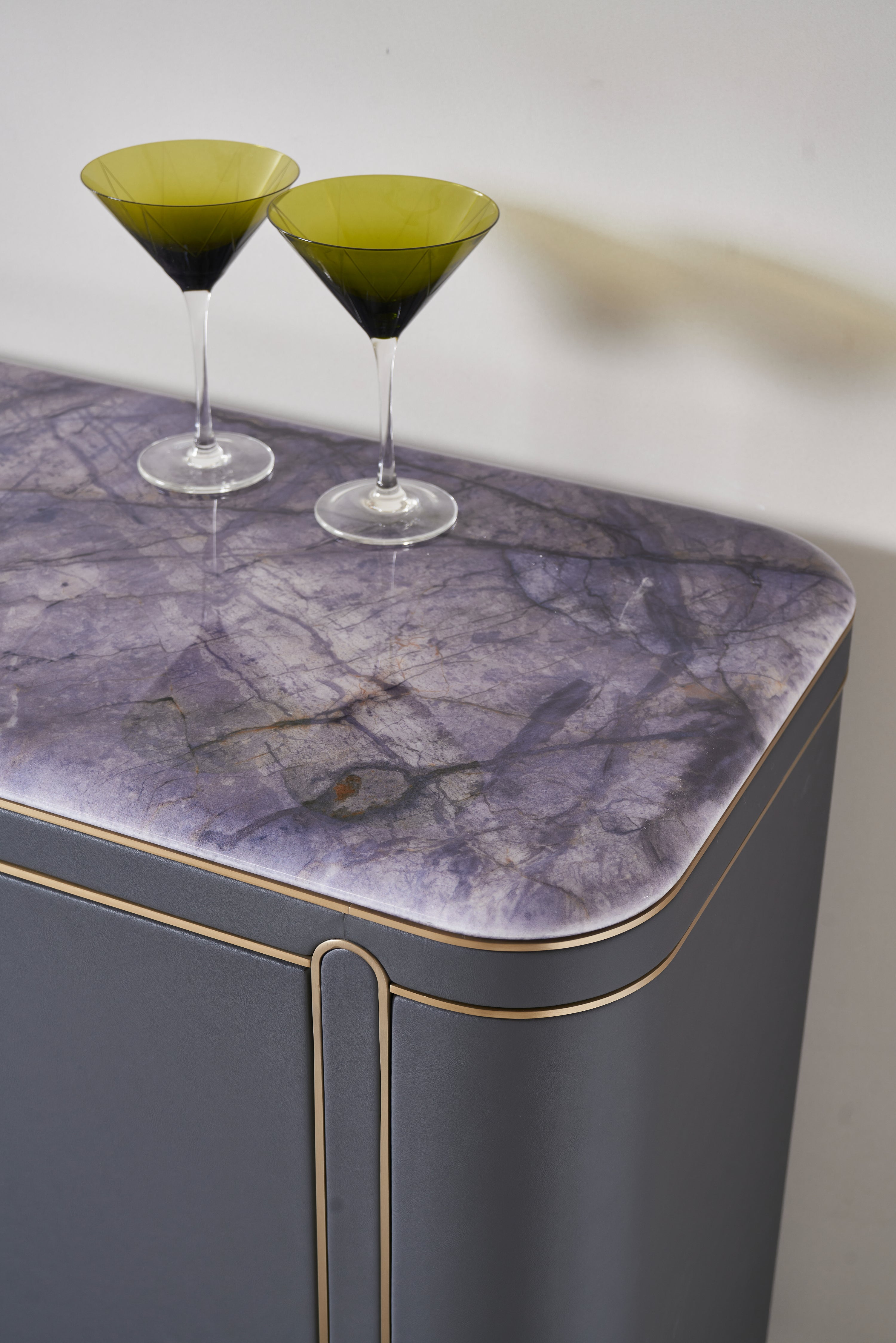 Italian Minimalist Marble Wine Storage DV3-057-1 Side Cabinet