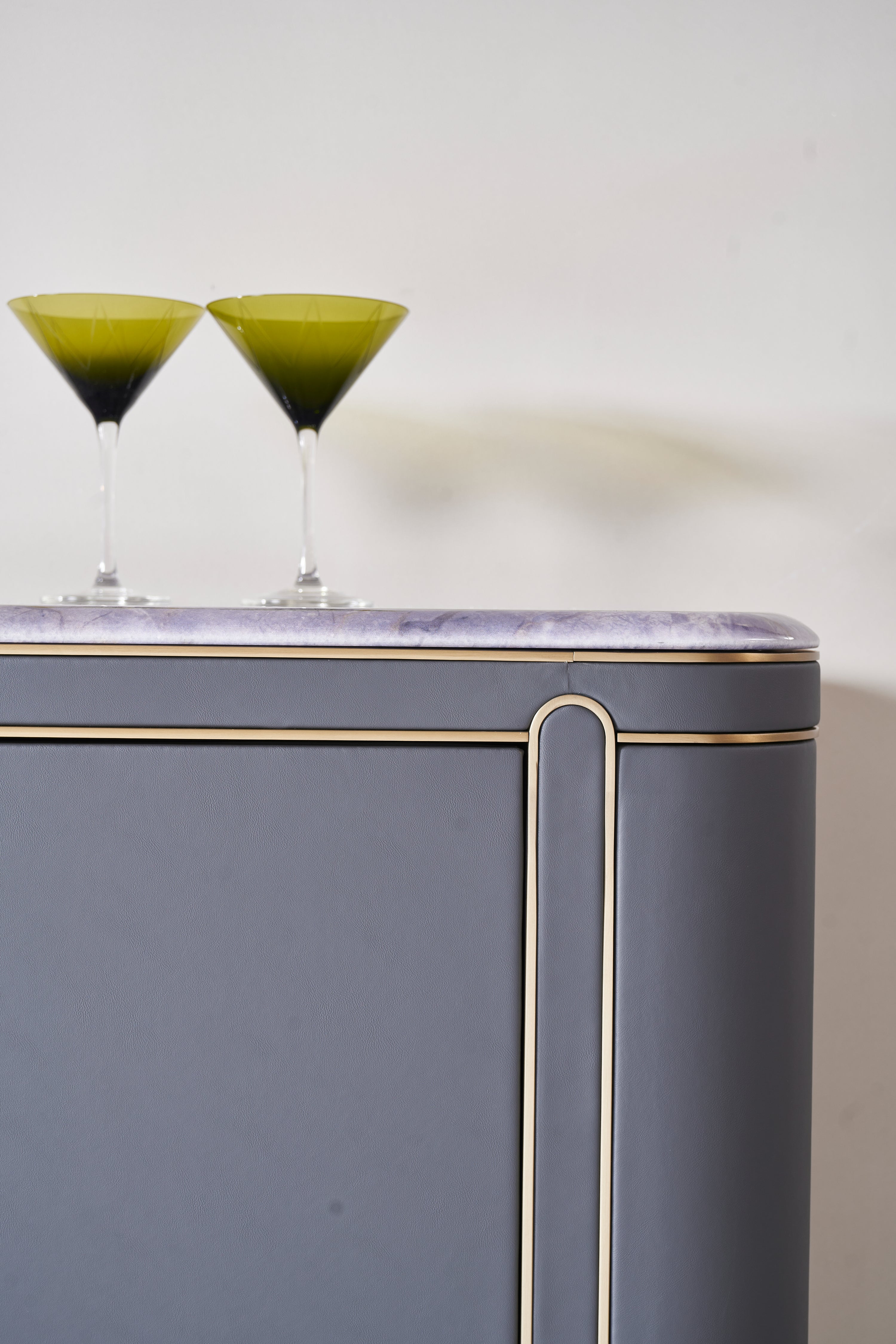 Italian Minimalist Marble Wine Storage DV3-057-1 Side Cabinet