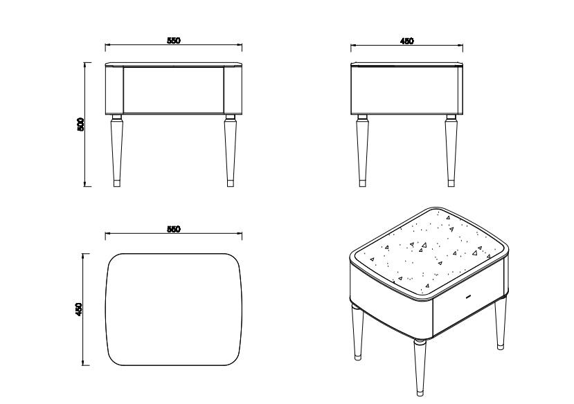 DX-079-2  Bedside Cabinet - Chiuchiufurniture