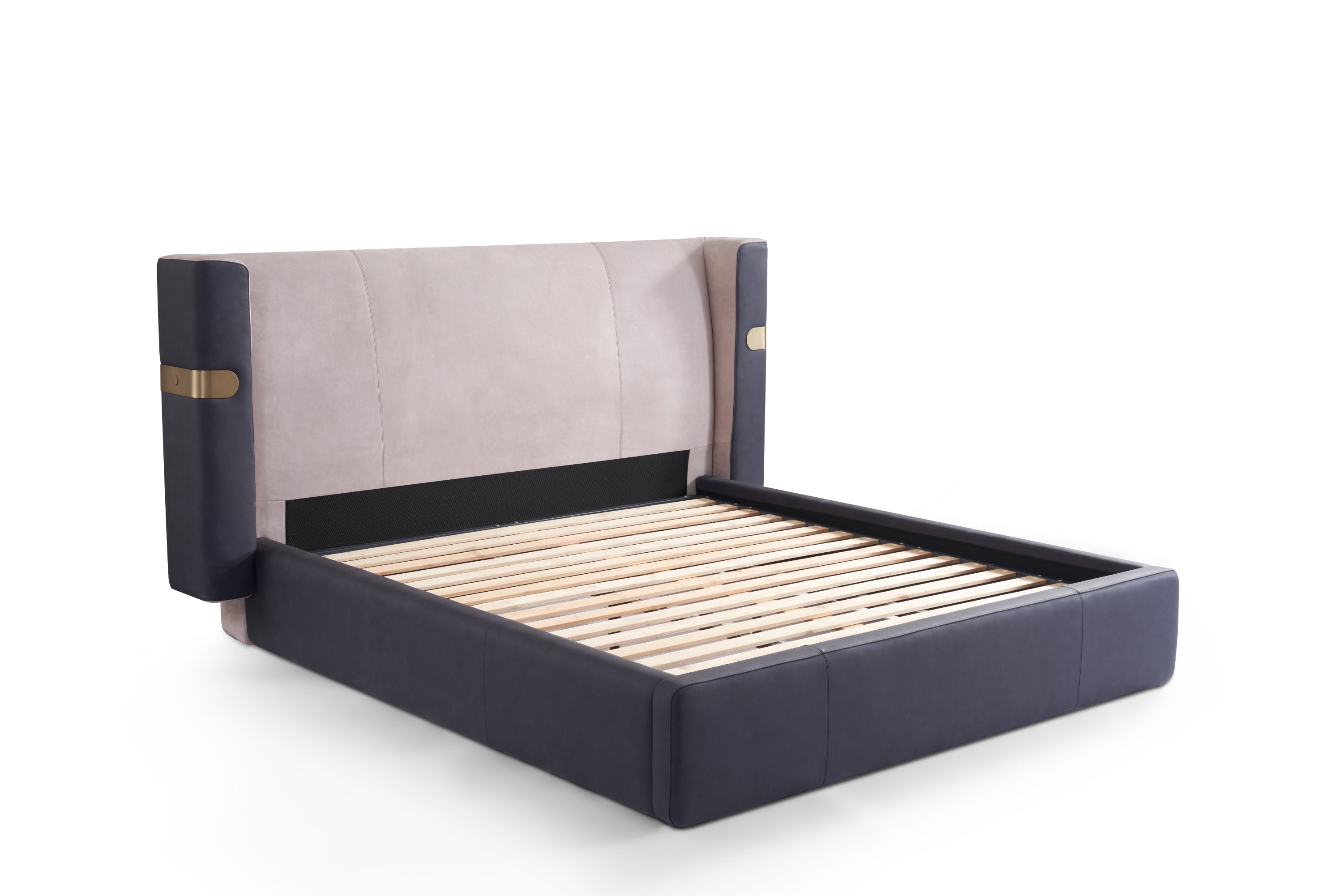 Italian minimalist design style AA52/A66 full leather cover bed KB-VVCASA-BED-DX5-050-1 Bed DD