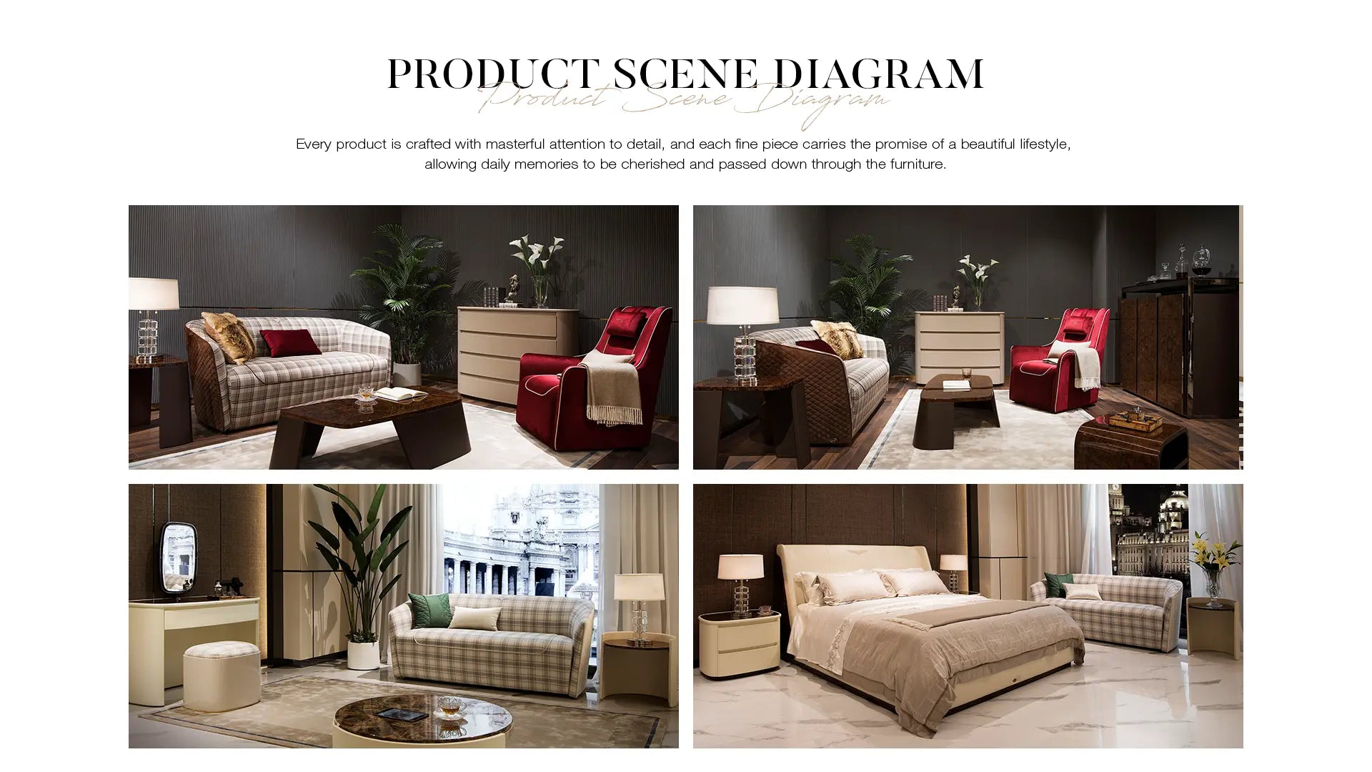 Diamond Pattern Embroidered Cotton Sofa W001SF6 Bentley Sofa