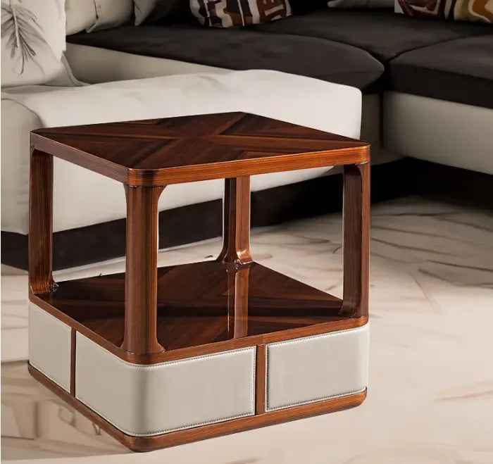 Elegant Living Room Wood Veneer Corner Table: A Stylish Focal Point W010H6D Bentley Coffee Table Tea table Coner table