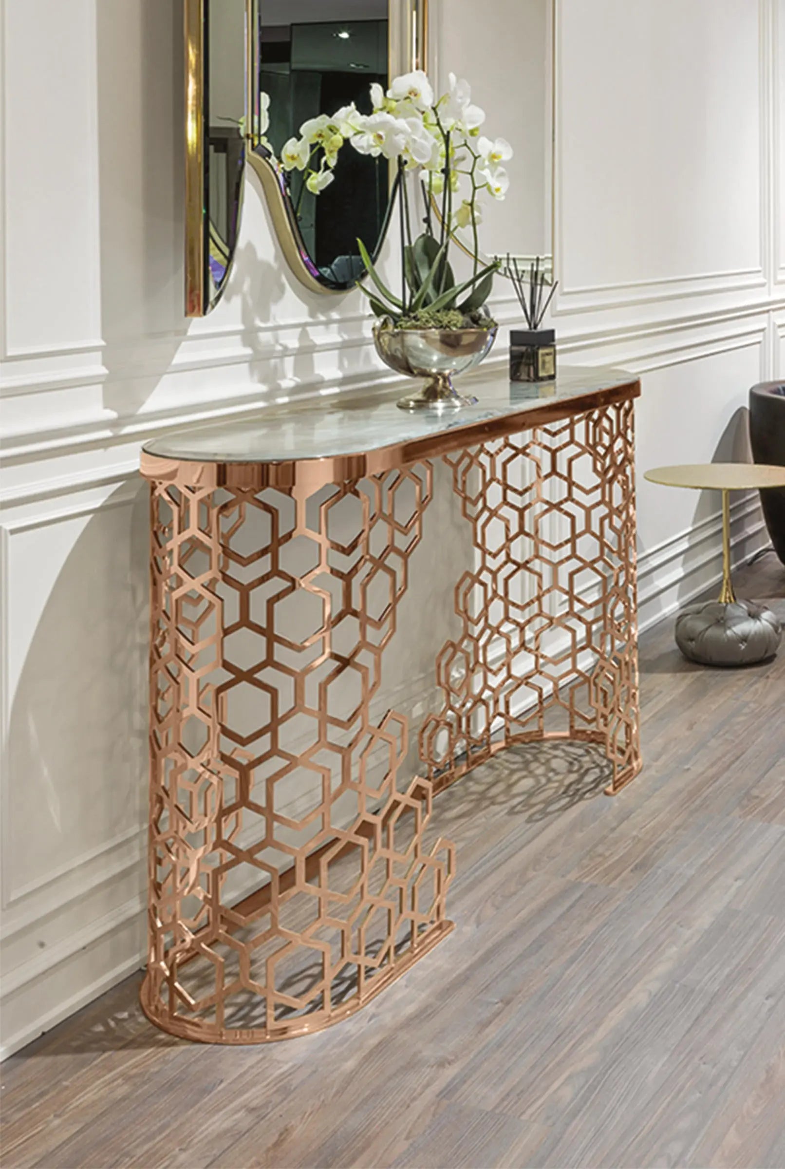 Elevate Your Entryway - Stylish foyer furniture console table Welcome W003H8 Longhi style Manfred Porch, console table W