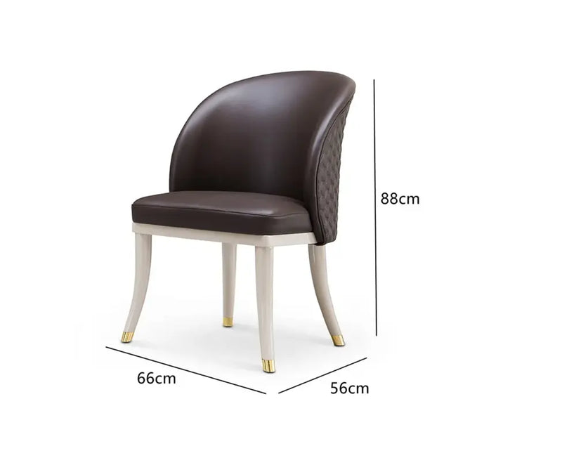 European Upholstered Wooden Leather Dining Chair W002D5 Bentley dining chair,Leisure Chair, Single Chair W