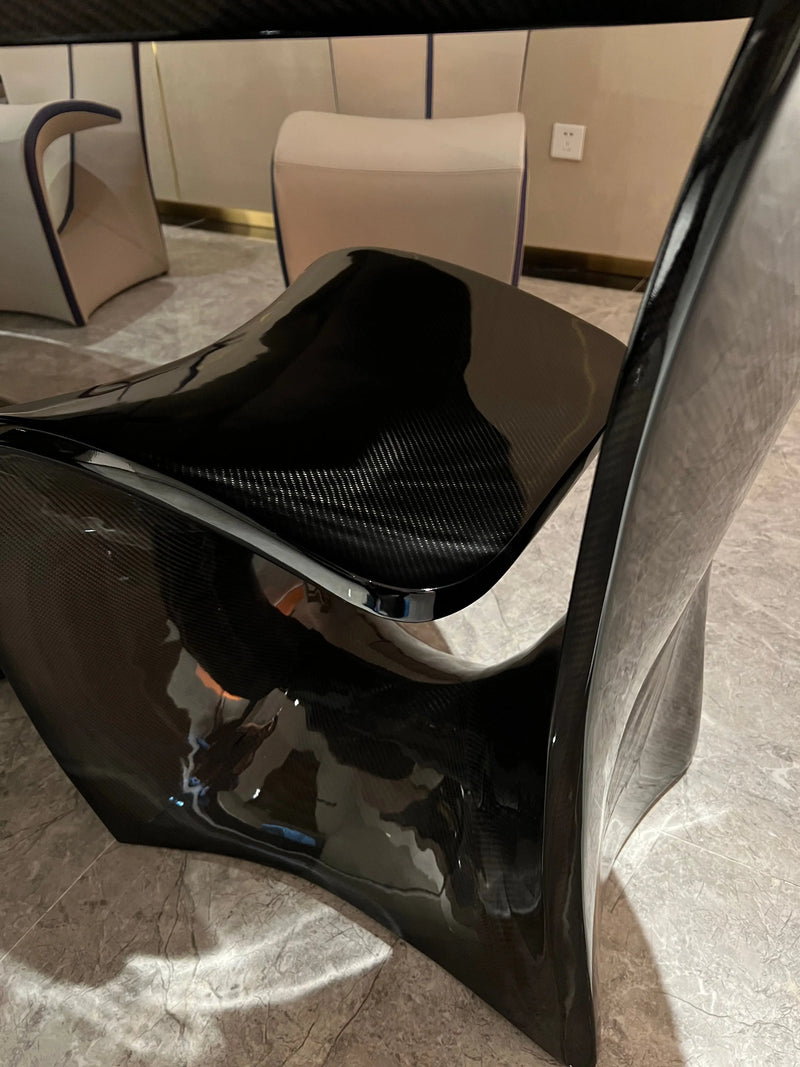 Bugatti Style Dinning Chair carbon fiber / Full leather 香榭丽餐椅 Bugtti