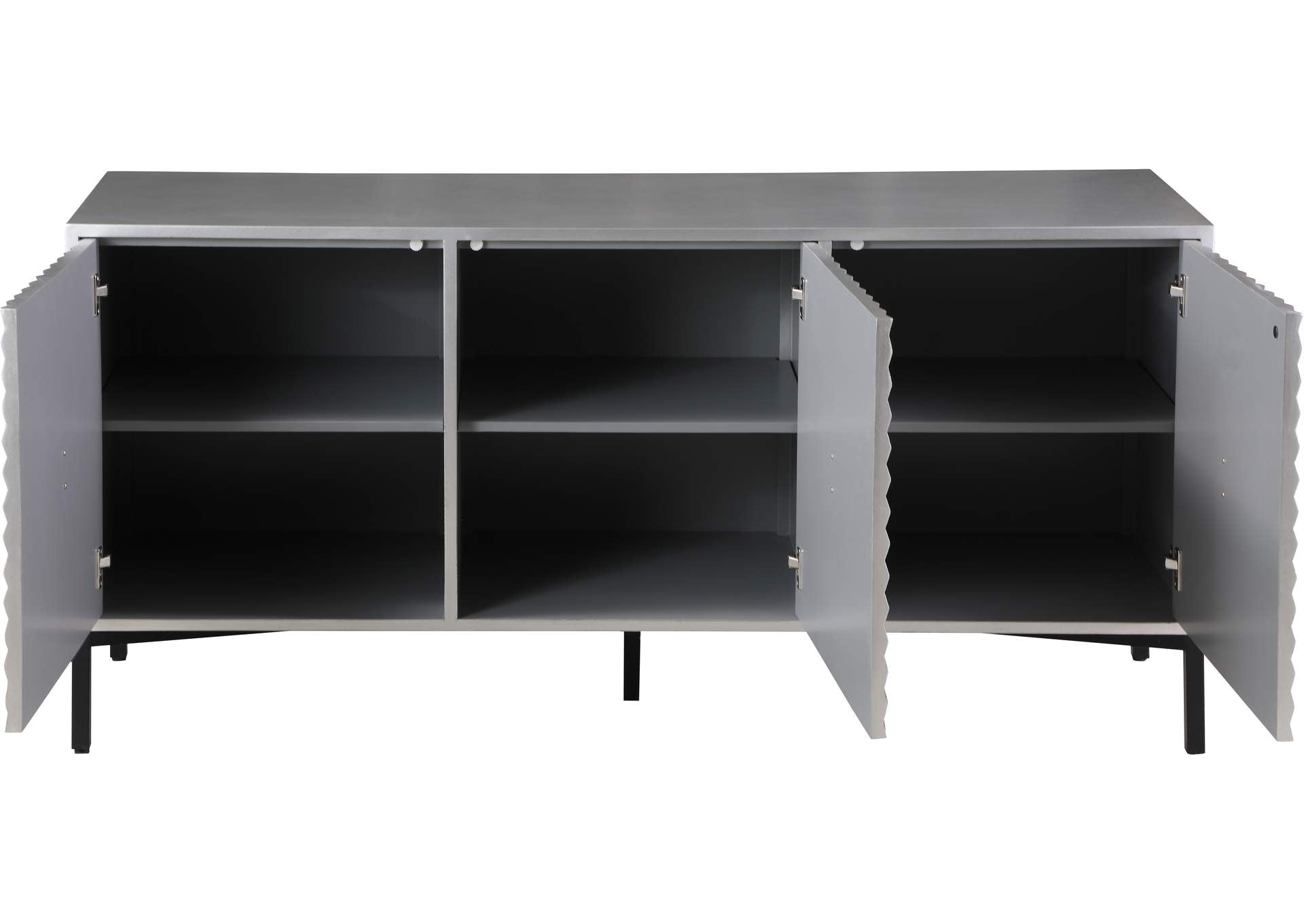 GL-185  Matte Black SideboardBuffet   Side Cabinet