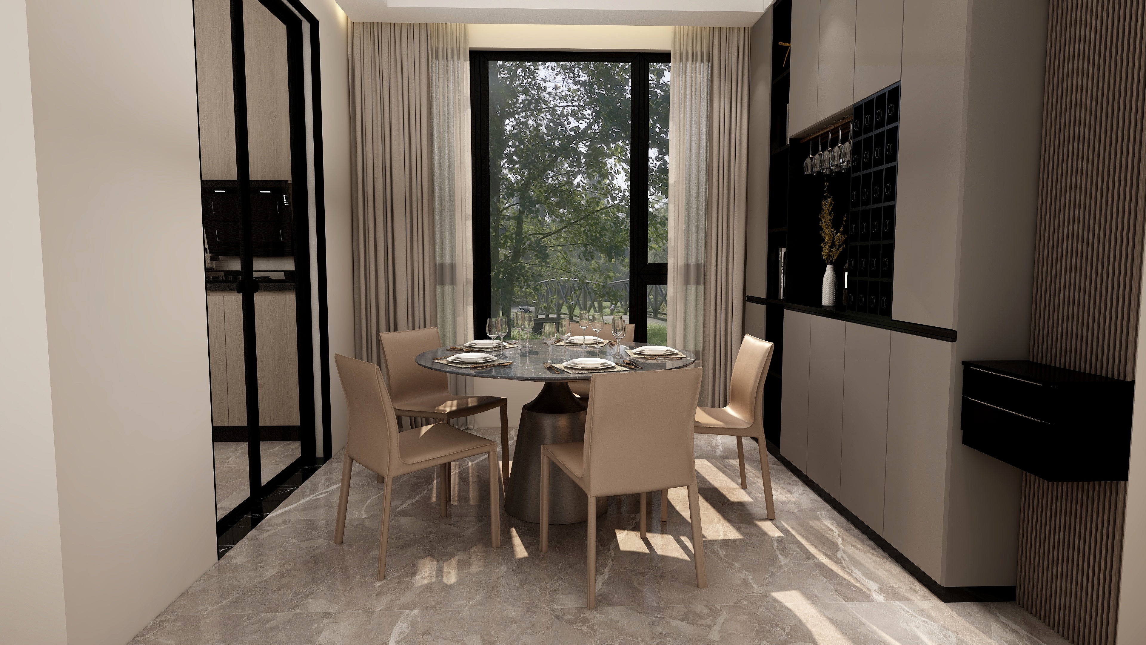 HB-W1911-2 Dining chair without armrests - Chiuchiufurniture