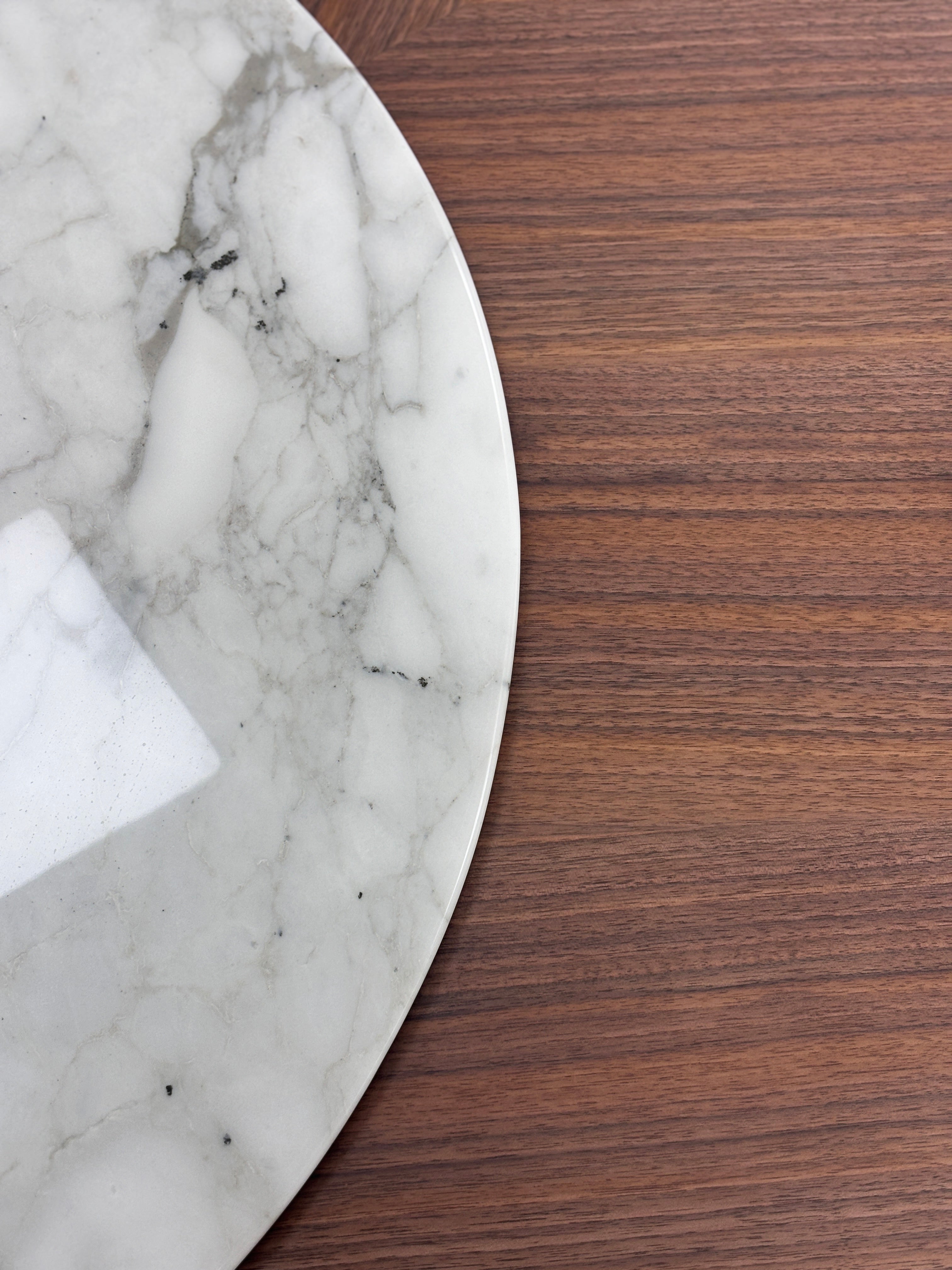 HA-2402-1  Round Dining Table  (wooden surface + built-in turntable) - Chiuchiufurniture