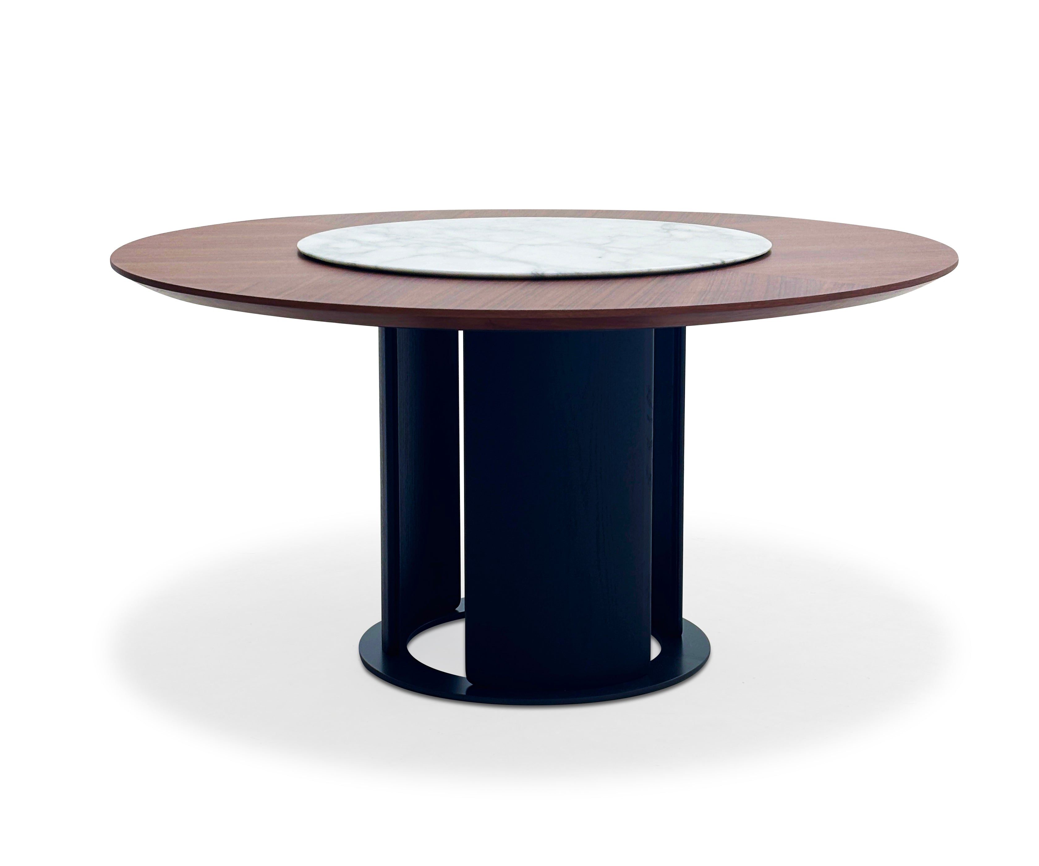 HA-2402-1  Round Dining Table  (wooden surface + built-in turntable) - Chiuchiufurniture