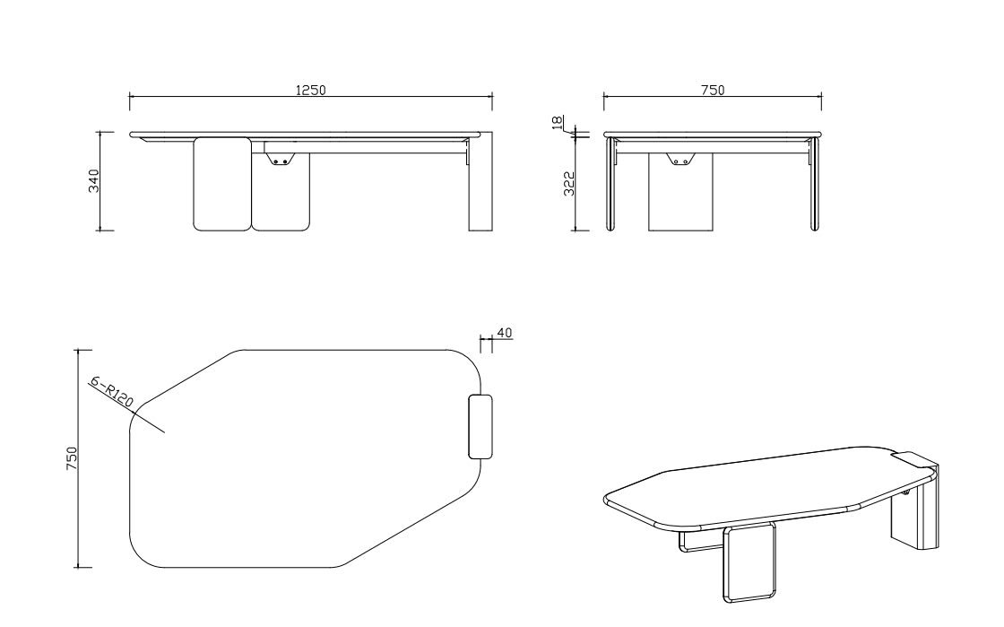 HC-2401-1  Unusual Coffee Table - Chiuchiufurniture