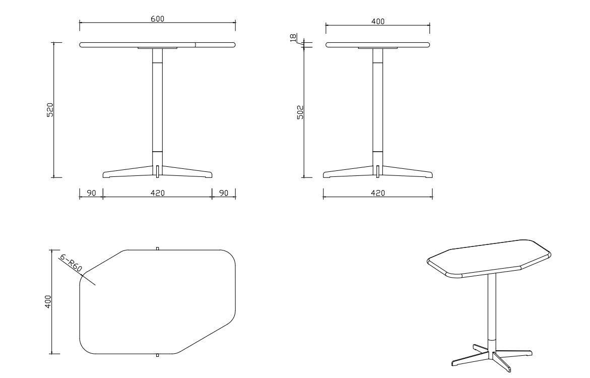 HC-2401-3 Unusual Coffee Table Corner Table - Chiuchiufurniture
