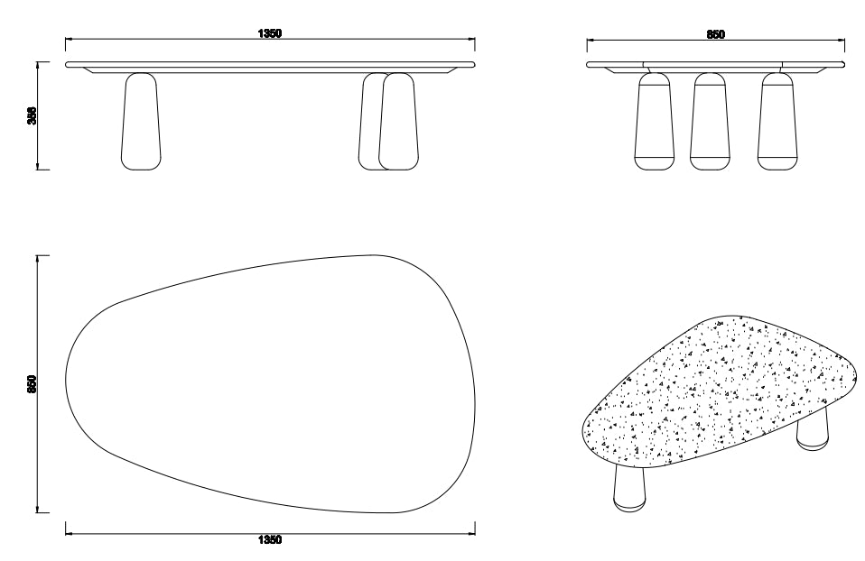HC-2408-1  Unusual Coffee Table - Chiuchiufurniture