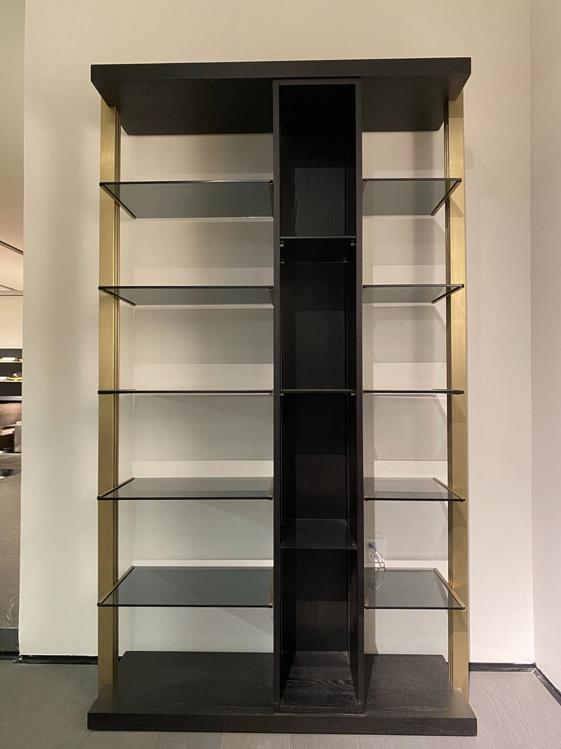 Italian Stainless Steel Glass HT-2018  Bookshelf