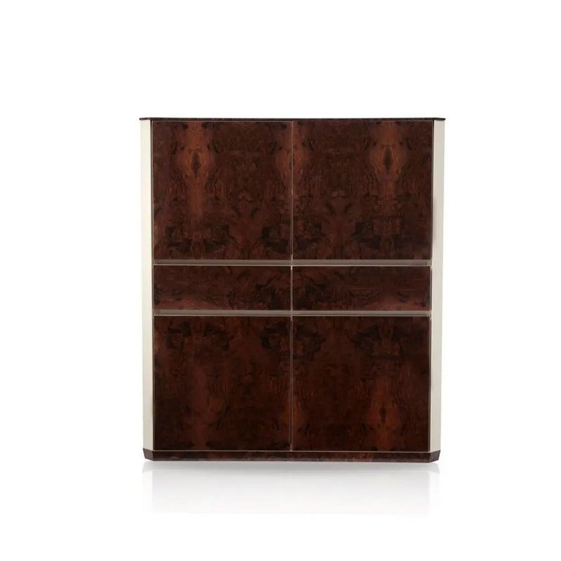 High Gloss Finished Veneer Leather Bookcase W001S26 Bentley bookcase  office bookshelf W