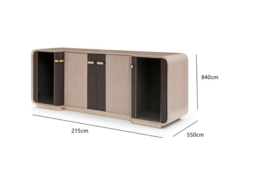 High Gloss Luxury Dining Room Furniture Sideboard W021D7 Turri style Madison Cupboard Wine Cabinet Sideboard chest of drawers