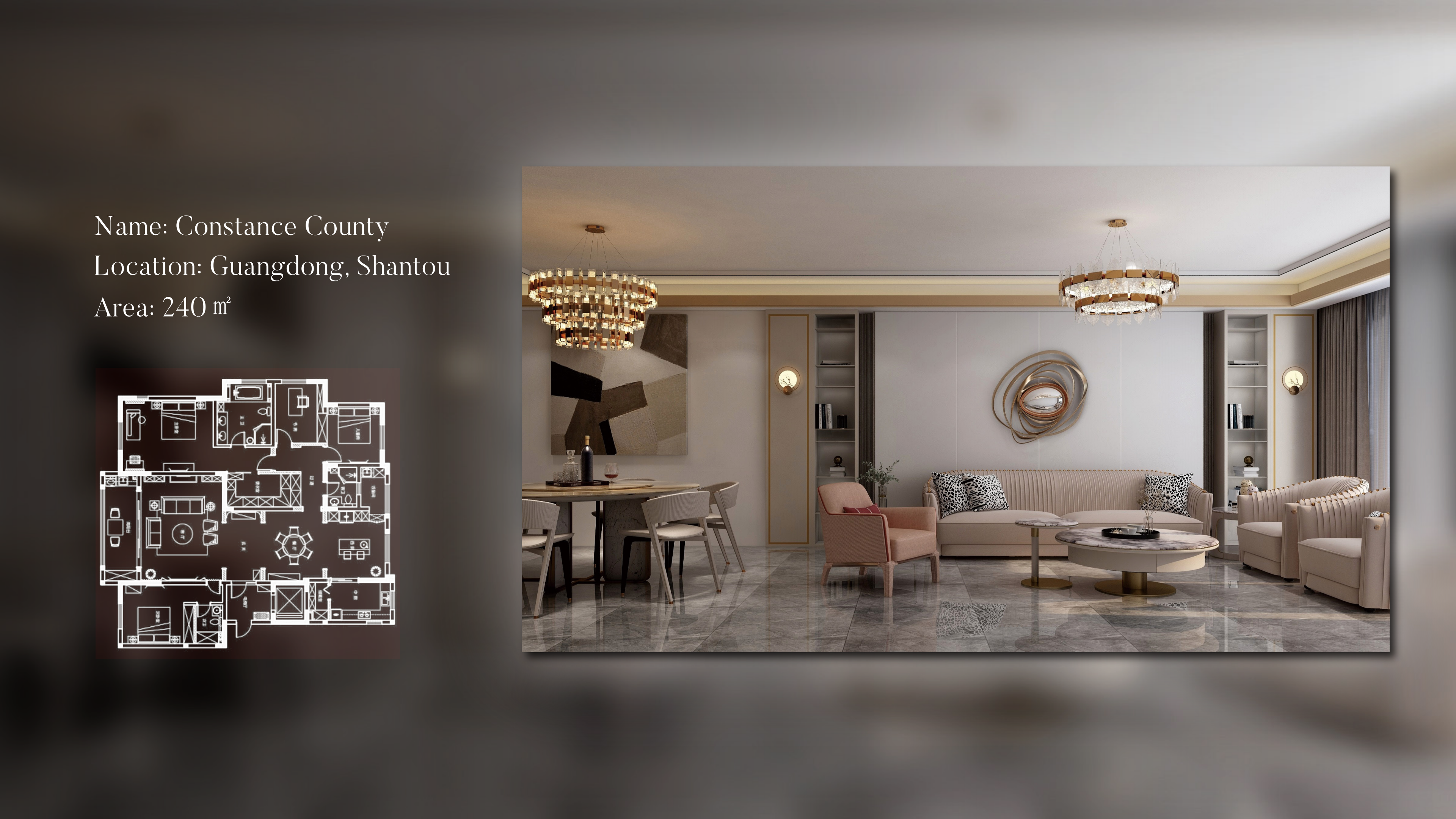 خدمة التصميم الداخلي - هبوط الأثاث الفضفاض 
