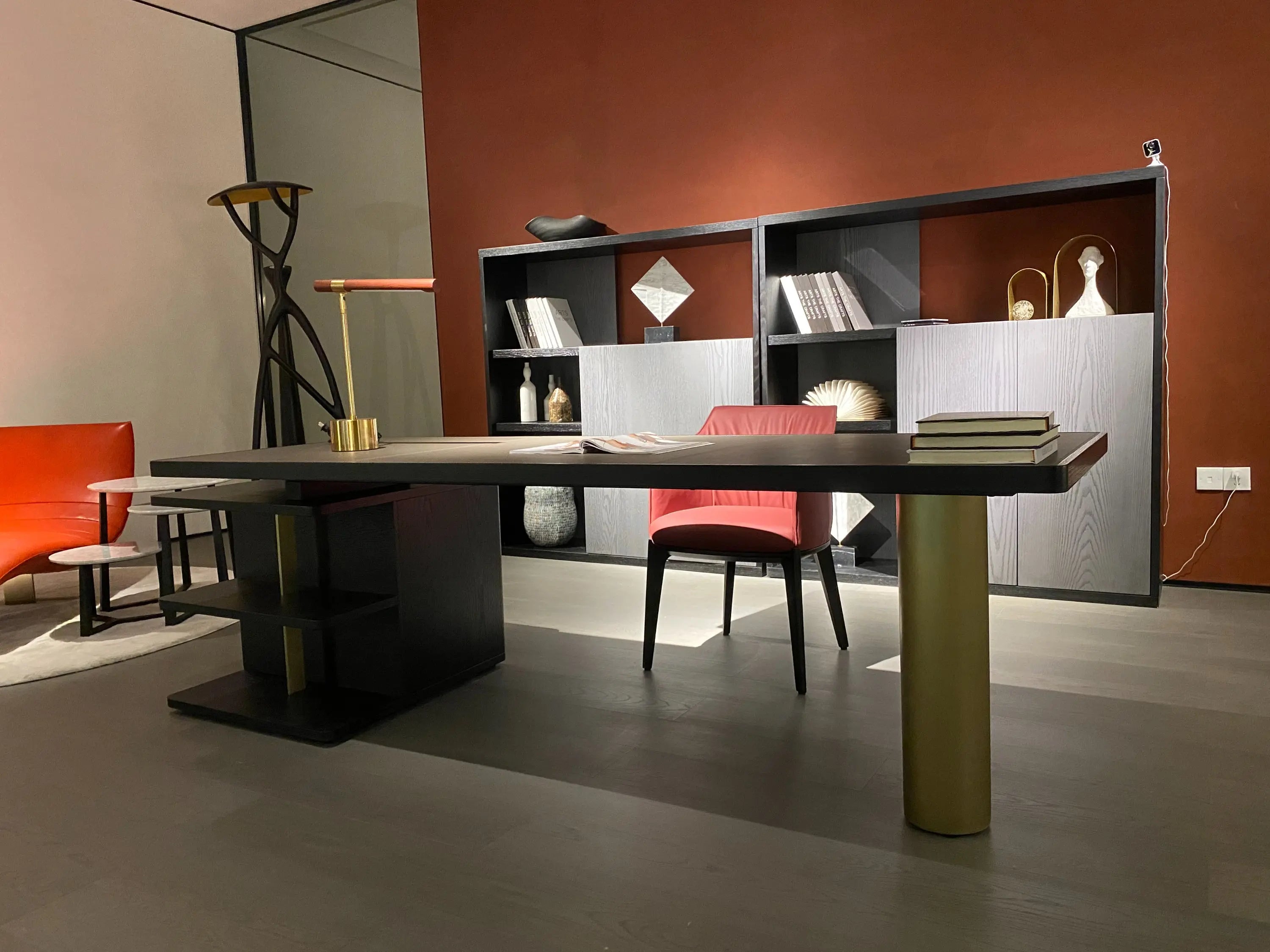 Italian Minimalist Leather HS-2018-1  Desk VV