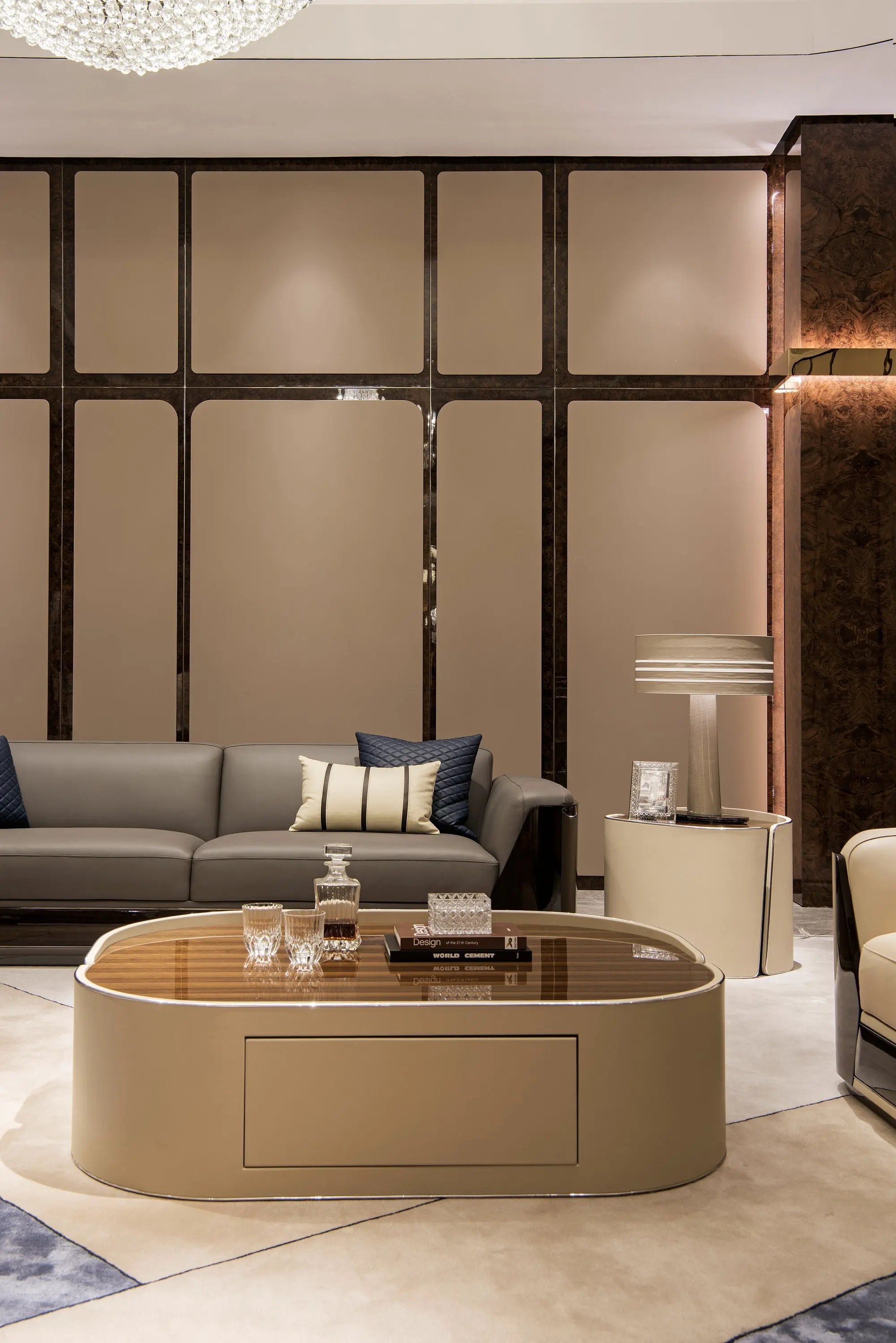 Italian classic elegant combination coffee table W010H2C Bentley style Coffee Table Tea table Coner table,Wood veneer oval living room coffee table.