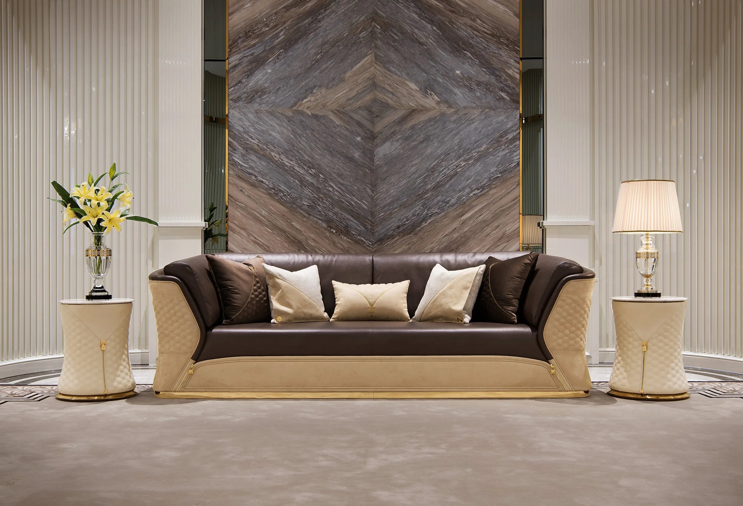 Italian single double multi-person sofa Bentley light luxury style W002SF1 Sofa