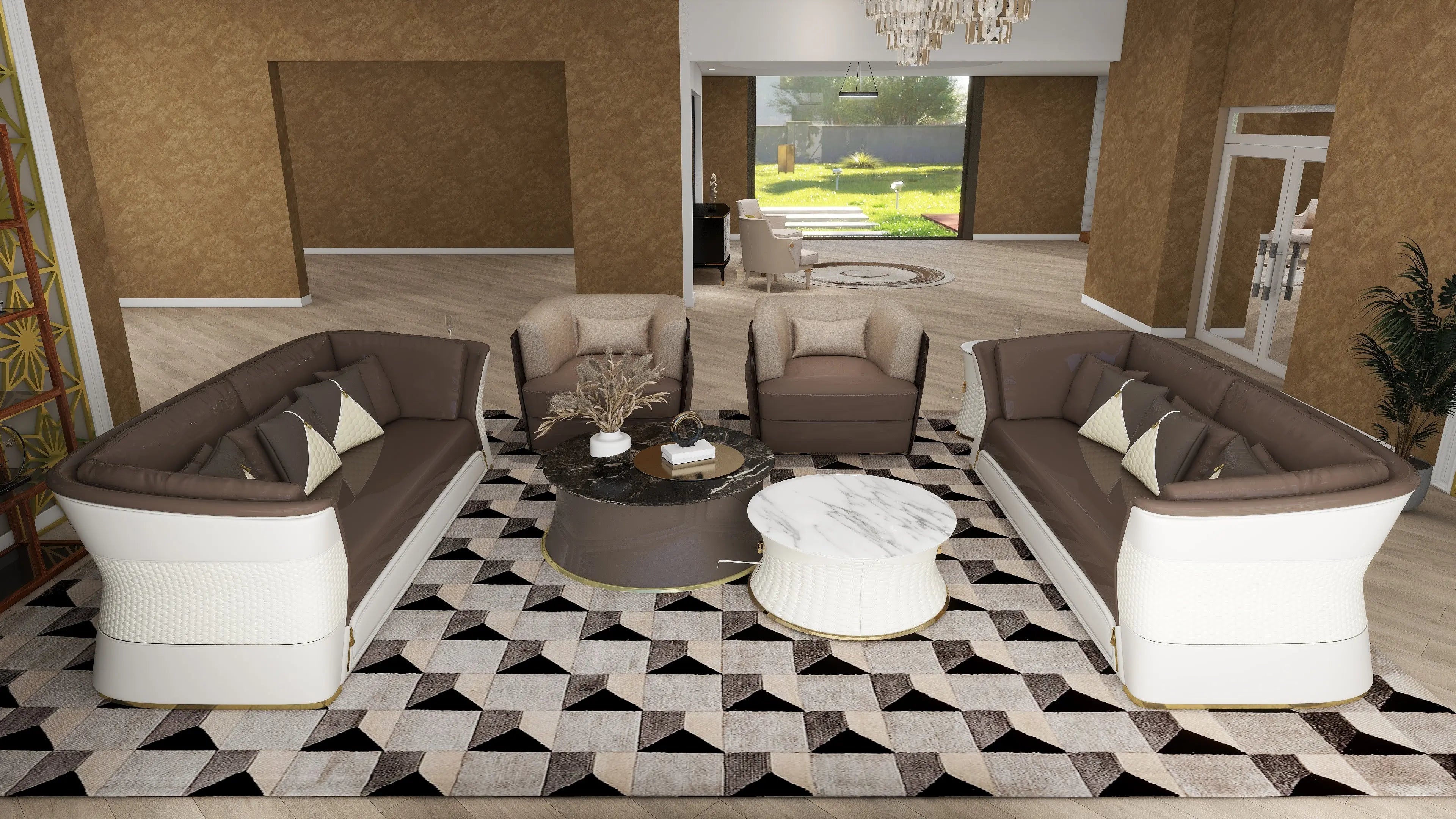 Italian single double multi-person sofa Bentley light luxury style W002SF1 Sofa