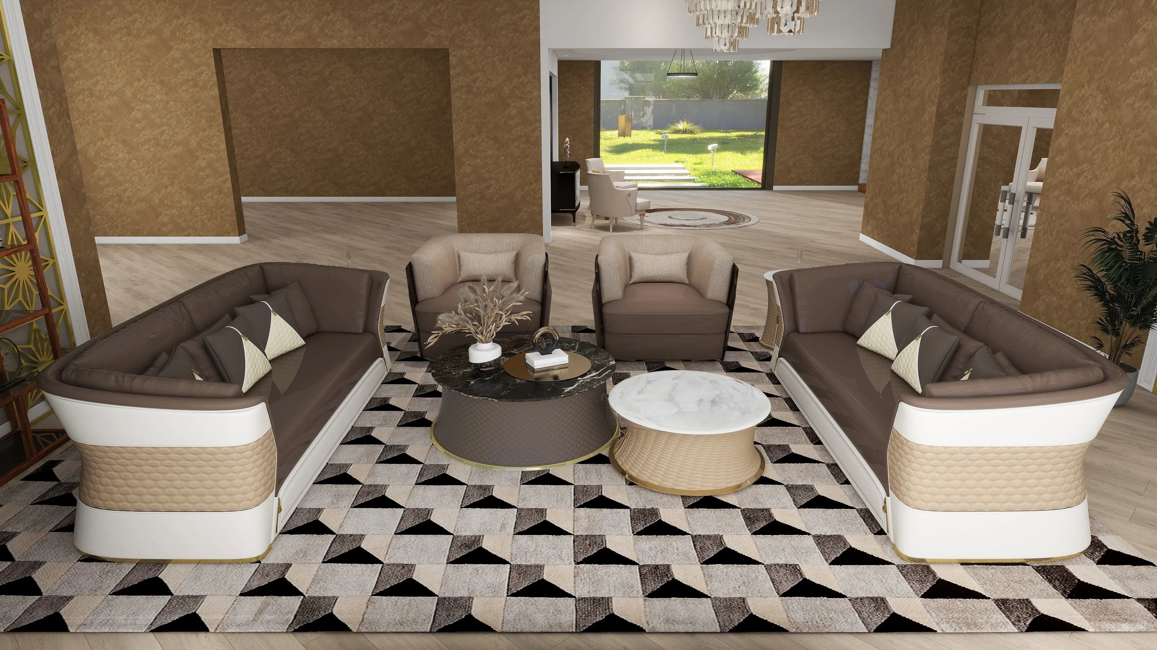 Italian single double multi-person sofa Bentley light luxury style W002SF1 Sofa