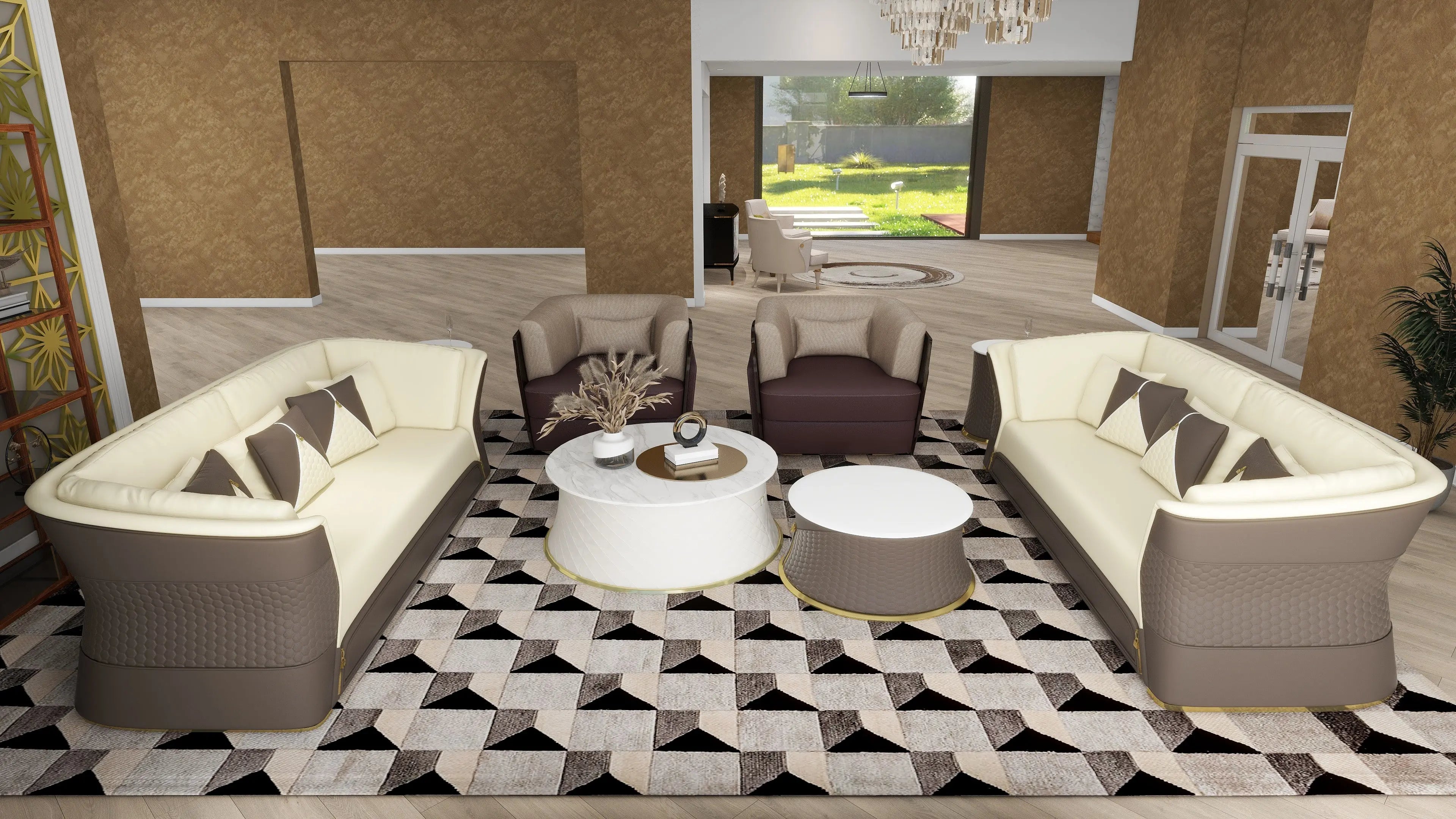 Italian single double multi-person sofa Bentley light luxury style W002SF1 Sofa