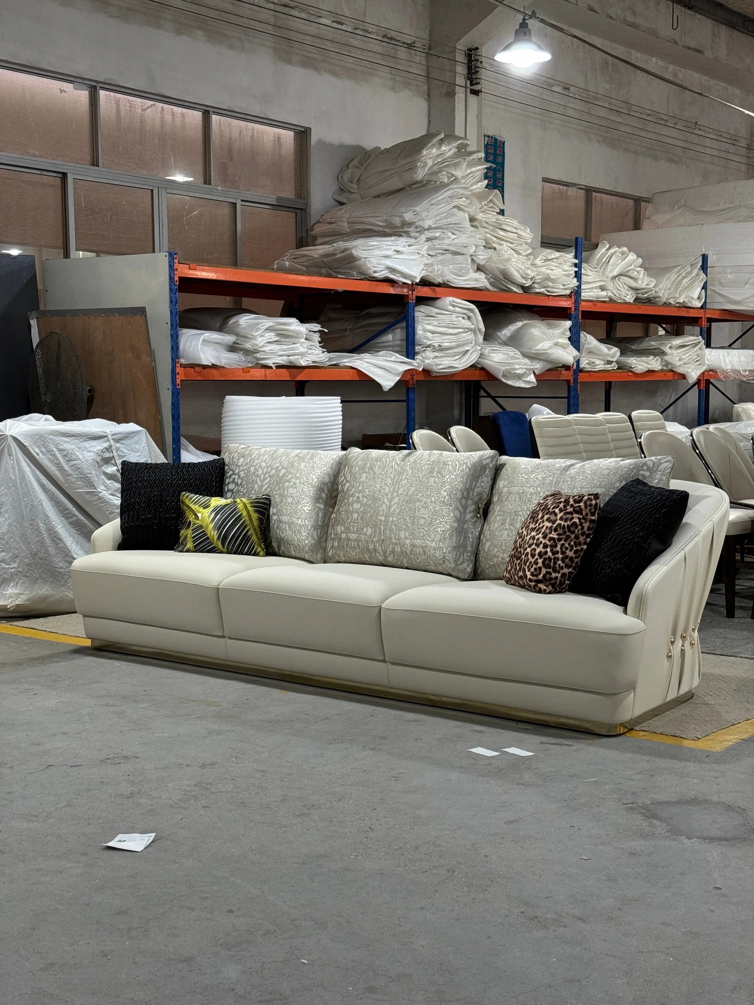 Italian style modern leather sofa WH312SF3 sofa