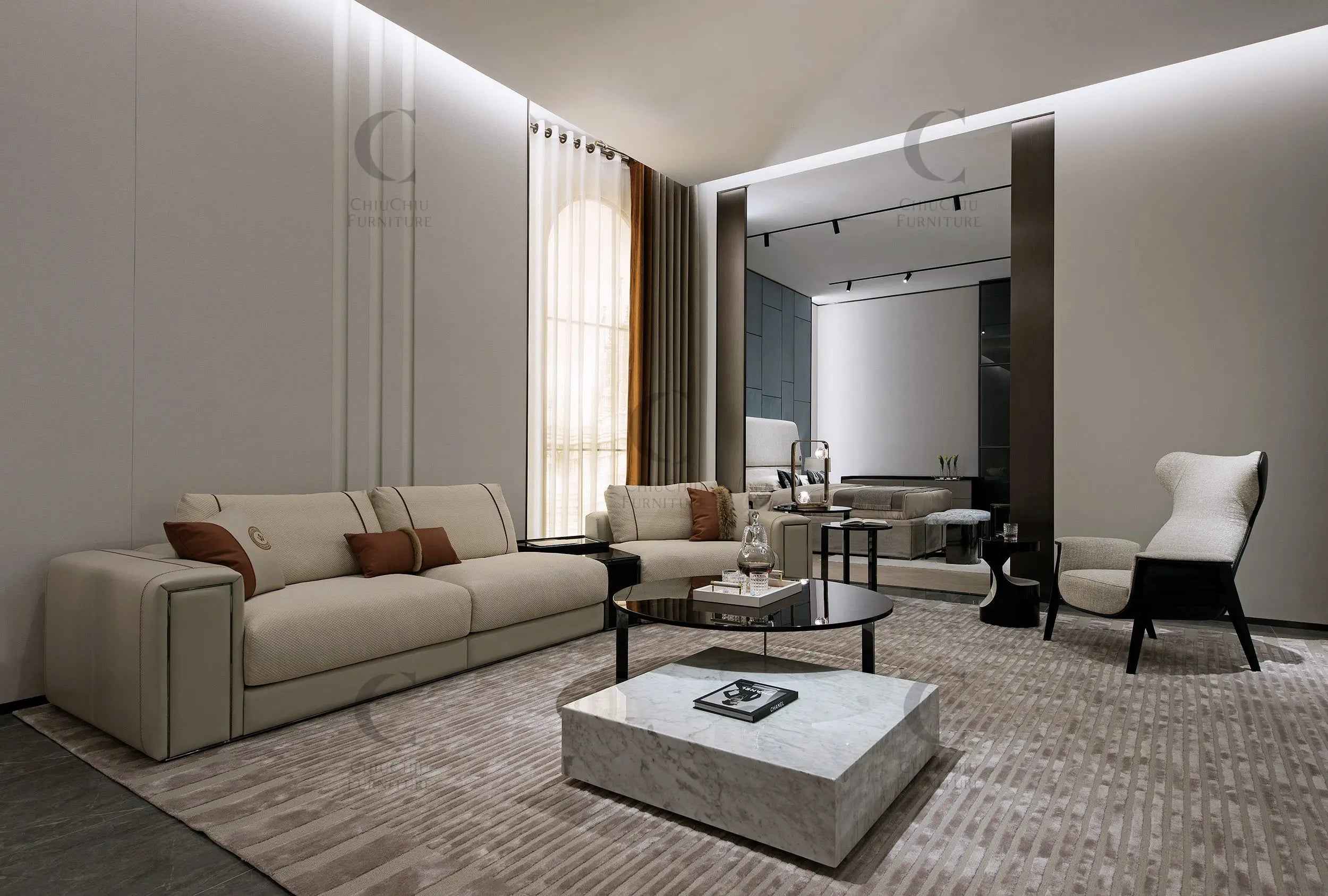 Elegant Three-Seater Sofa: Comfort and Style in One WH306SF3R/LA Right armrest three-seater sofa A type sofa