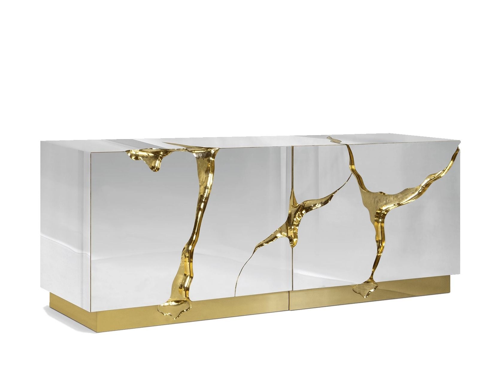 Luxurious Combination of Mirror and Brass — Lapiaz Sideboard