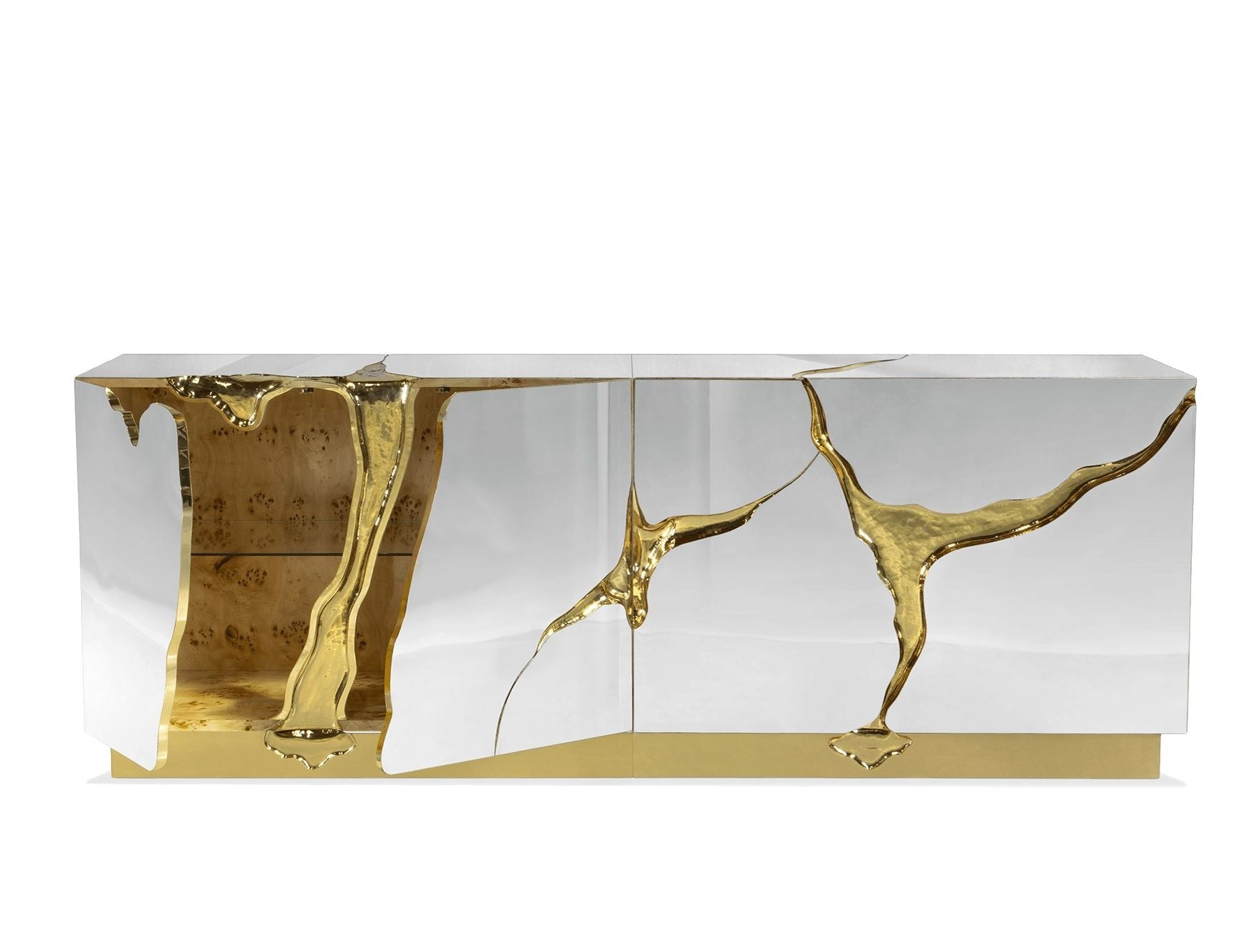 Luxurious Combination of Mirror and Brass — Lapiaz Sideboard