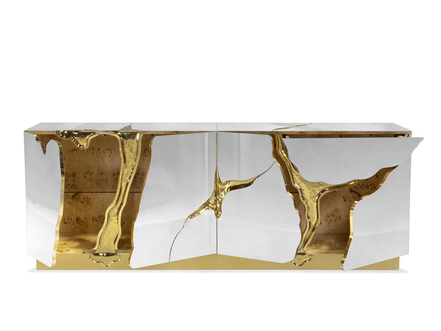 Luxurious Combination of Mirror and Brass — Lapiaz Sideboard