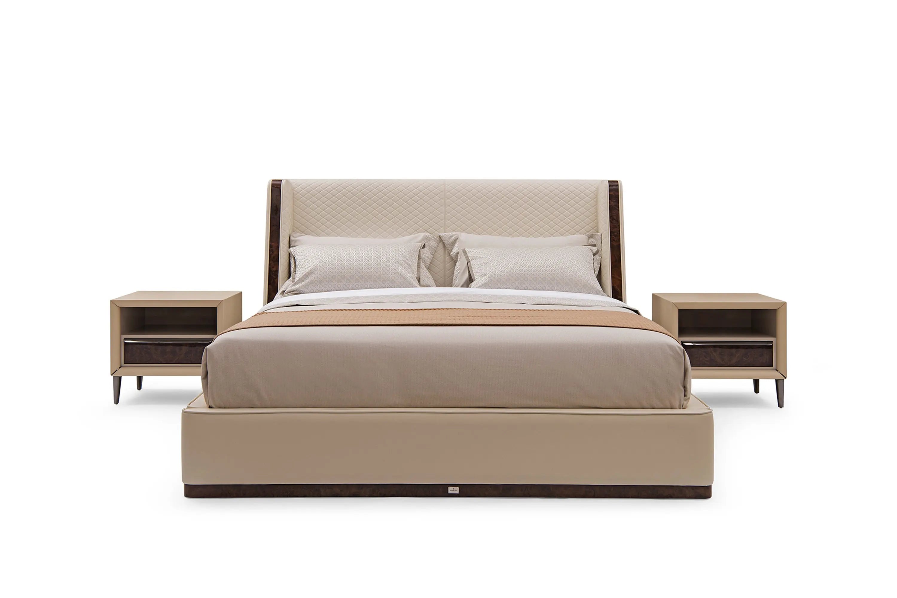 Leather King Size Deluxe Design Bed W008B10 Bentley style Stamford Bed