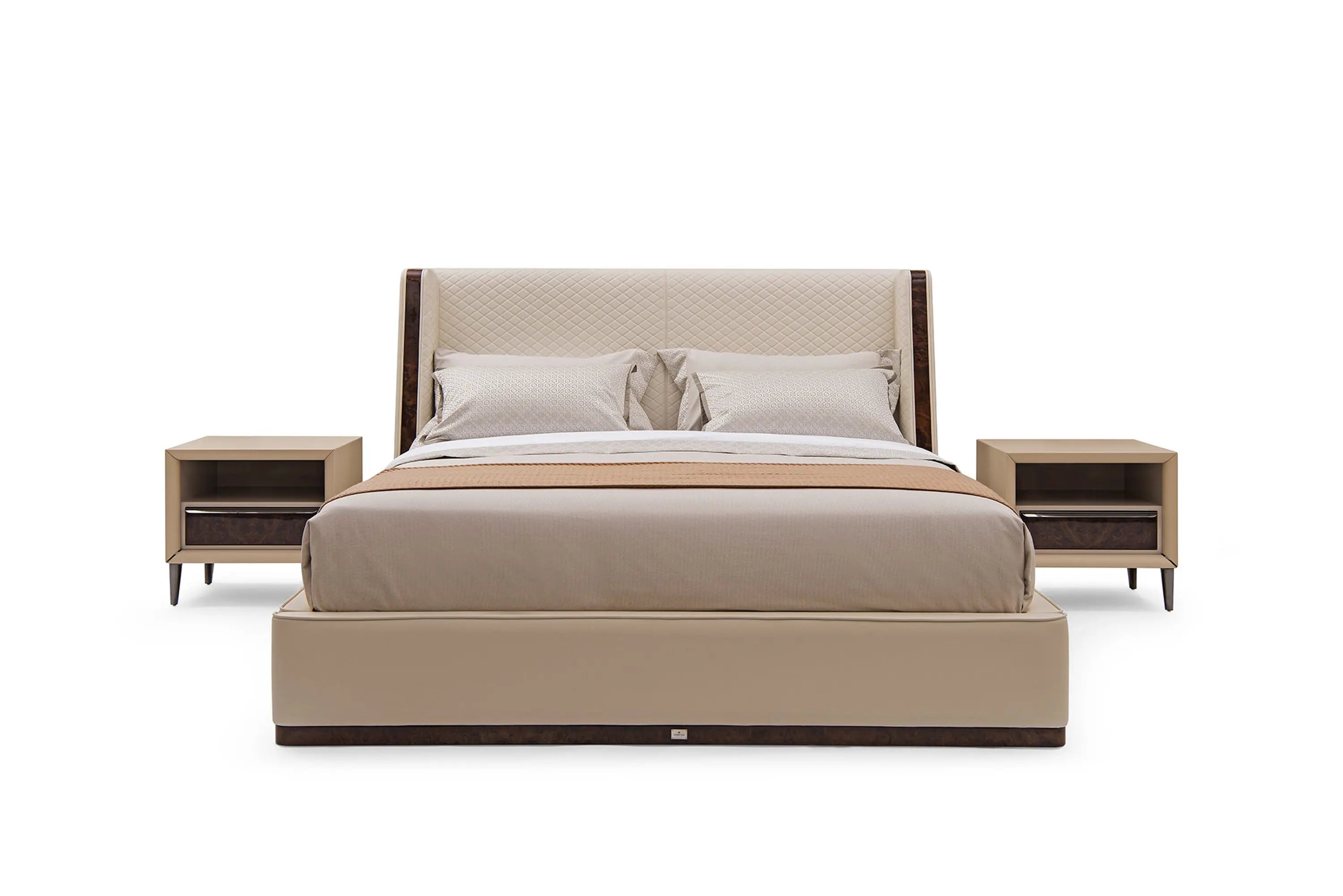 Leather King Size Deluxe Design Bed W008B10 Bentley style  Stamford Bed chiuchiufurniture