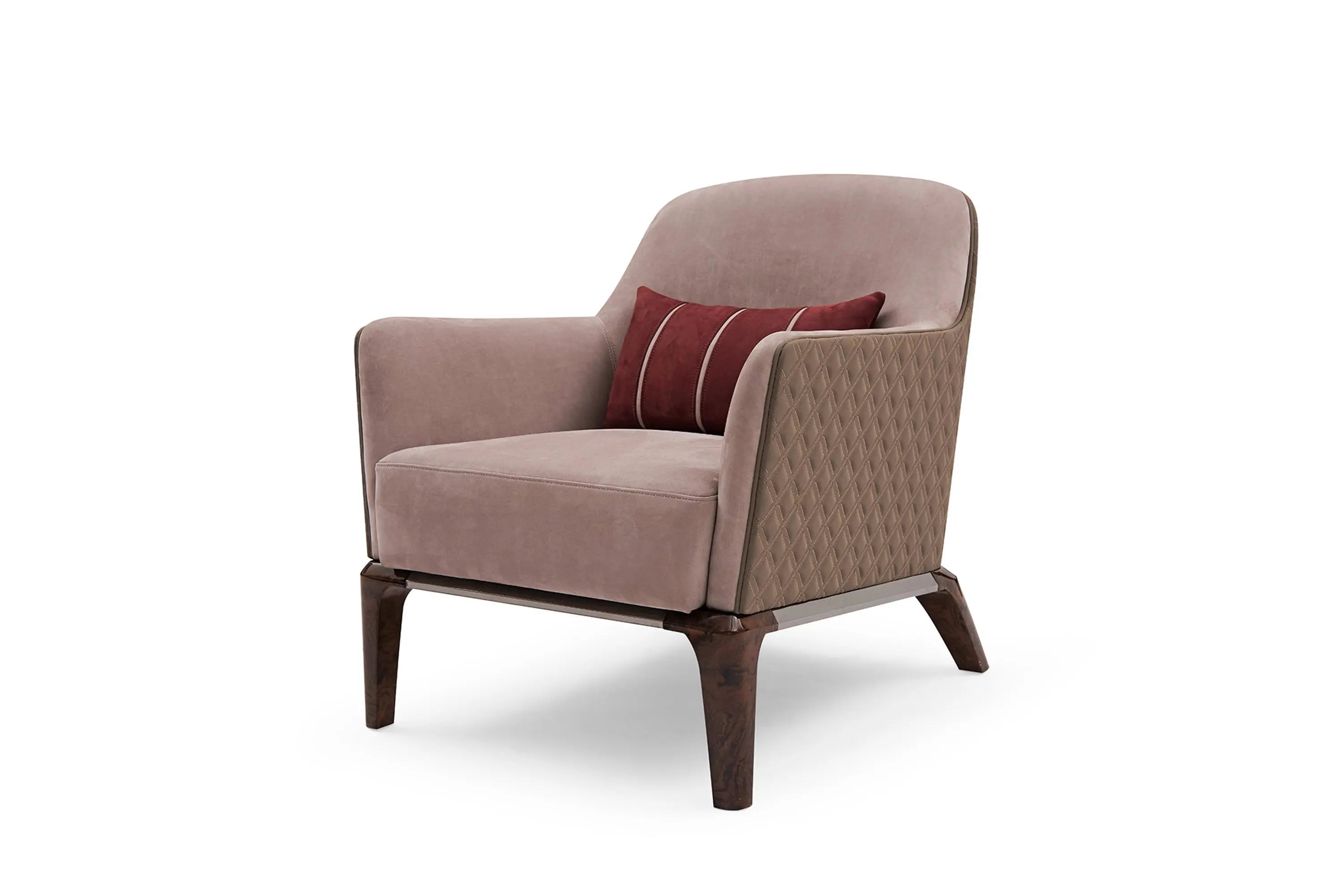 Light luxury style Bentley Black walnut burr veneer lounge chair W006SF11C Bentley style MORLEY ARMCHAIR LOUNGE CHAIR