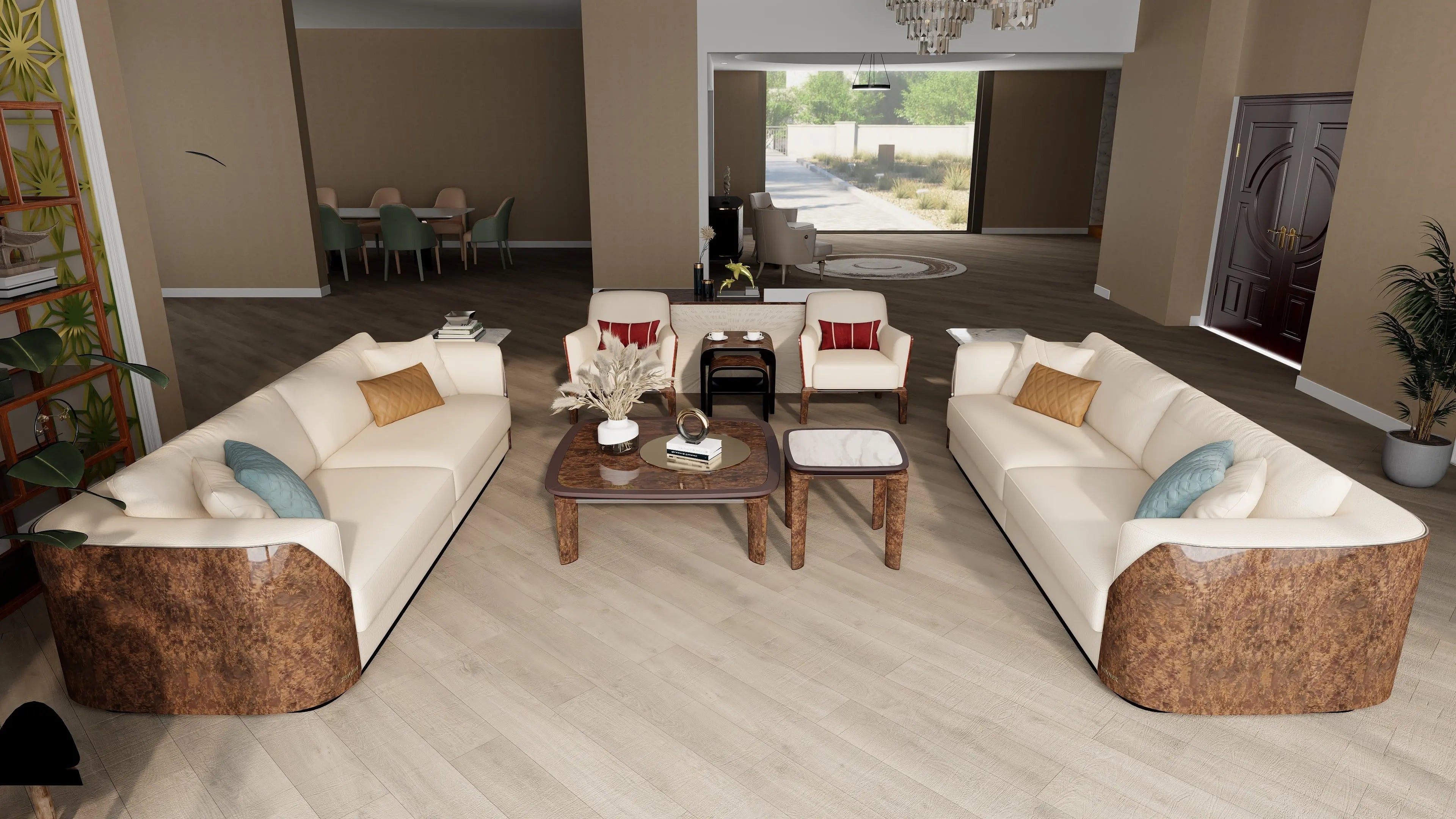 Light luxury style Bentley Black walnut burr veneer lounge chair W006SF11C Bentley style MORLEY ARMCHAIR LOUNGE CHAIR