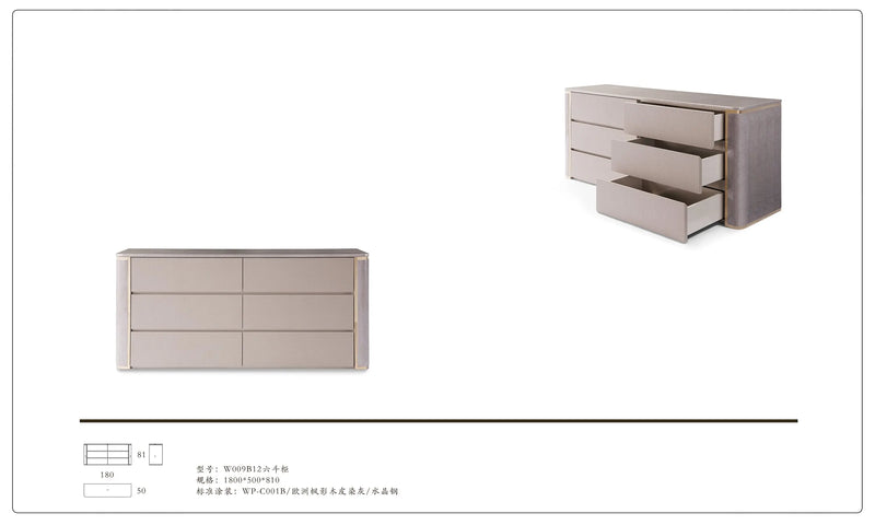 Light luxury style  W009B12 Fendi style Icon  Wine Cabinet Sideboard chest of drawers  beside cabinet chiuchiufurniture