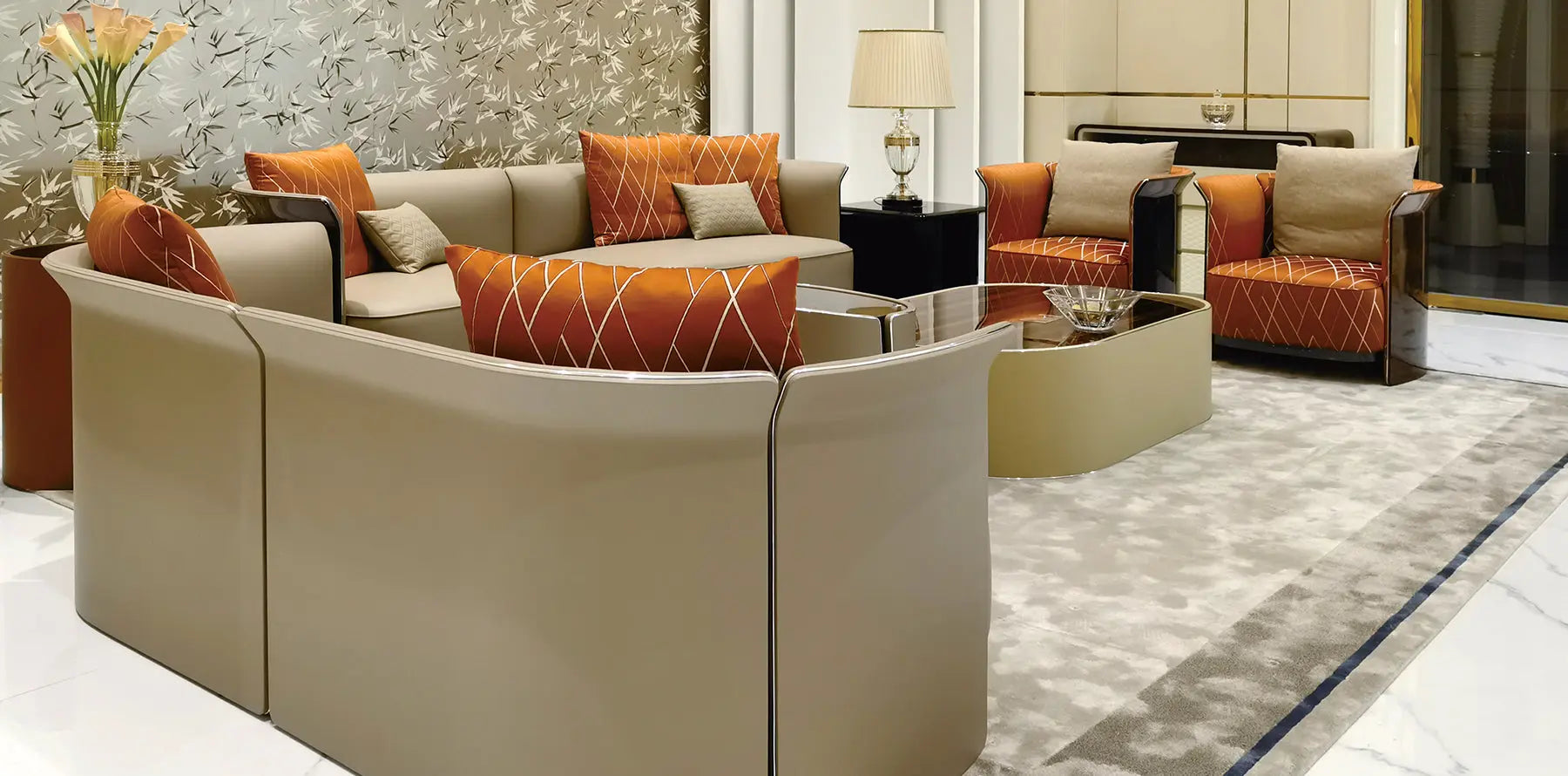 Luxury leather Italian modern living room style Contemporary expensive lightweight shell fabric sofa W015SF1 Bentley Sofa