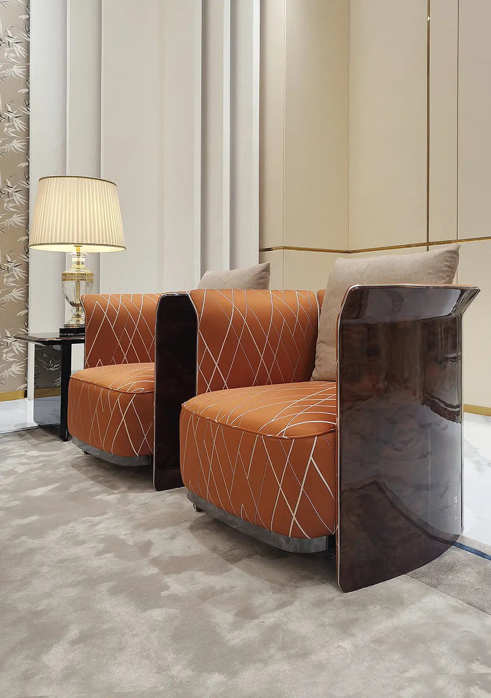 Luxury leather Italian modern living room style Contemporary expensive lightweight shell fabric sofa W015SF1 Bentley Sofa