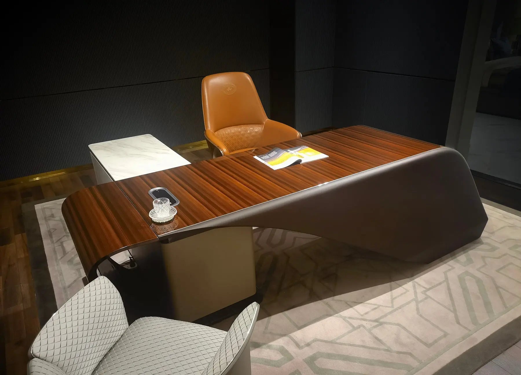 Luxury modern design desk minimalist style computer desk W016S28 Bentley Style Boss Table, Office Table W