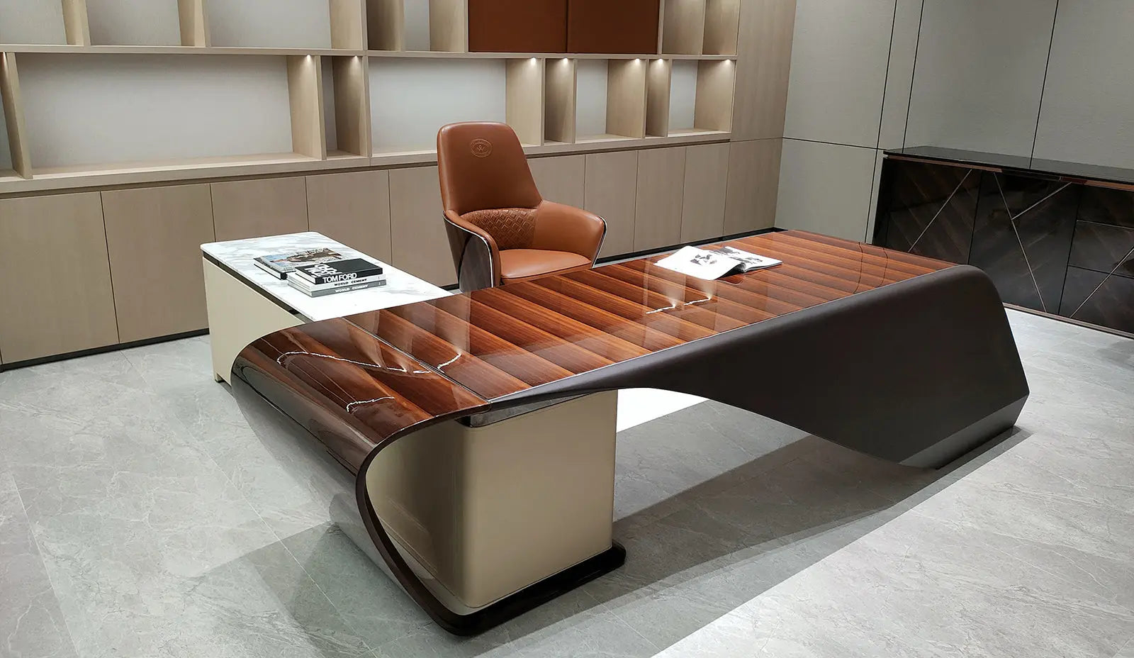 Luxury modern design desk minimalist style computer desk W016S28 Bentley Style Boss Table, Office Table W